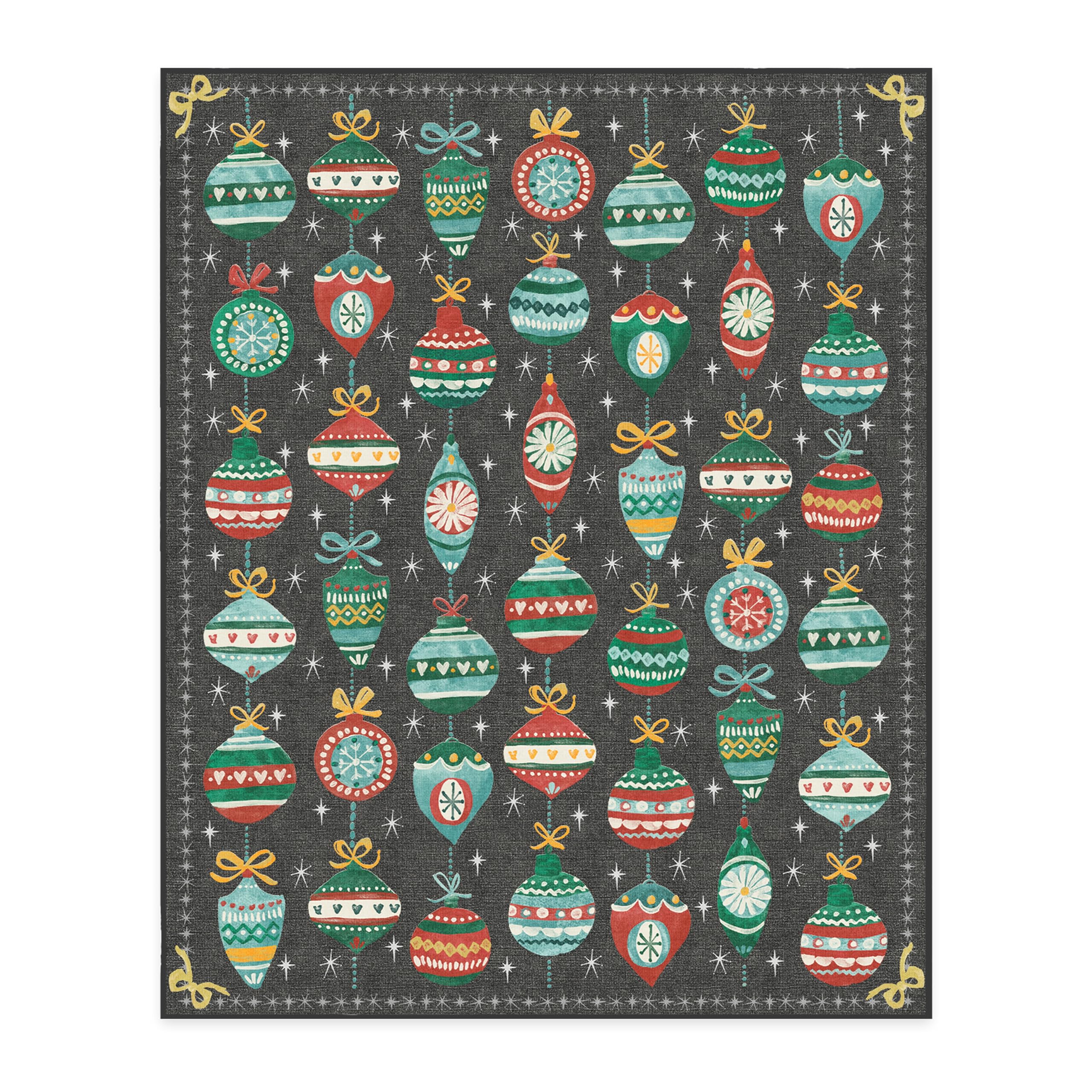 RUGGABLE Winter Plaid Washable Rug - Perfect Holiday Area Rug for Living Room Bedroom Kitchen - Pet & Child Friendly - Stain & Water Resistant - Dress Stewart Tartan Plaid 3&