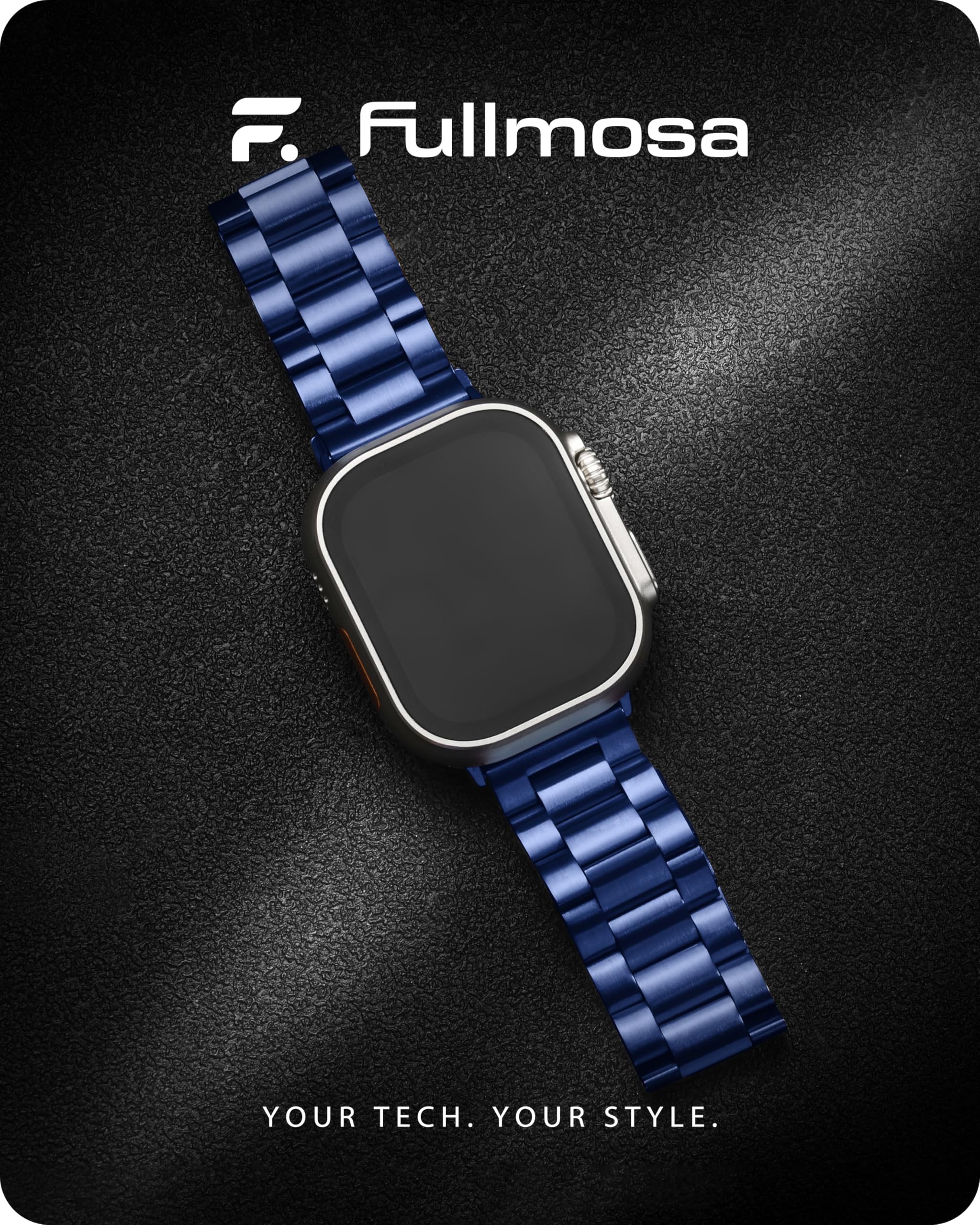 Fullmosa Compatible with Apple Watch Band 49mm 45mm 44mm 42mm 41mm 40mm 38mm, Stainless Steel iWatch Band with Case Compatible for Apple Watch Ultra 2 Ultra Series 10 9 8 7 6 5 4 3 2 1&iWatch SE