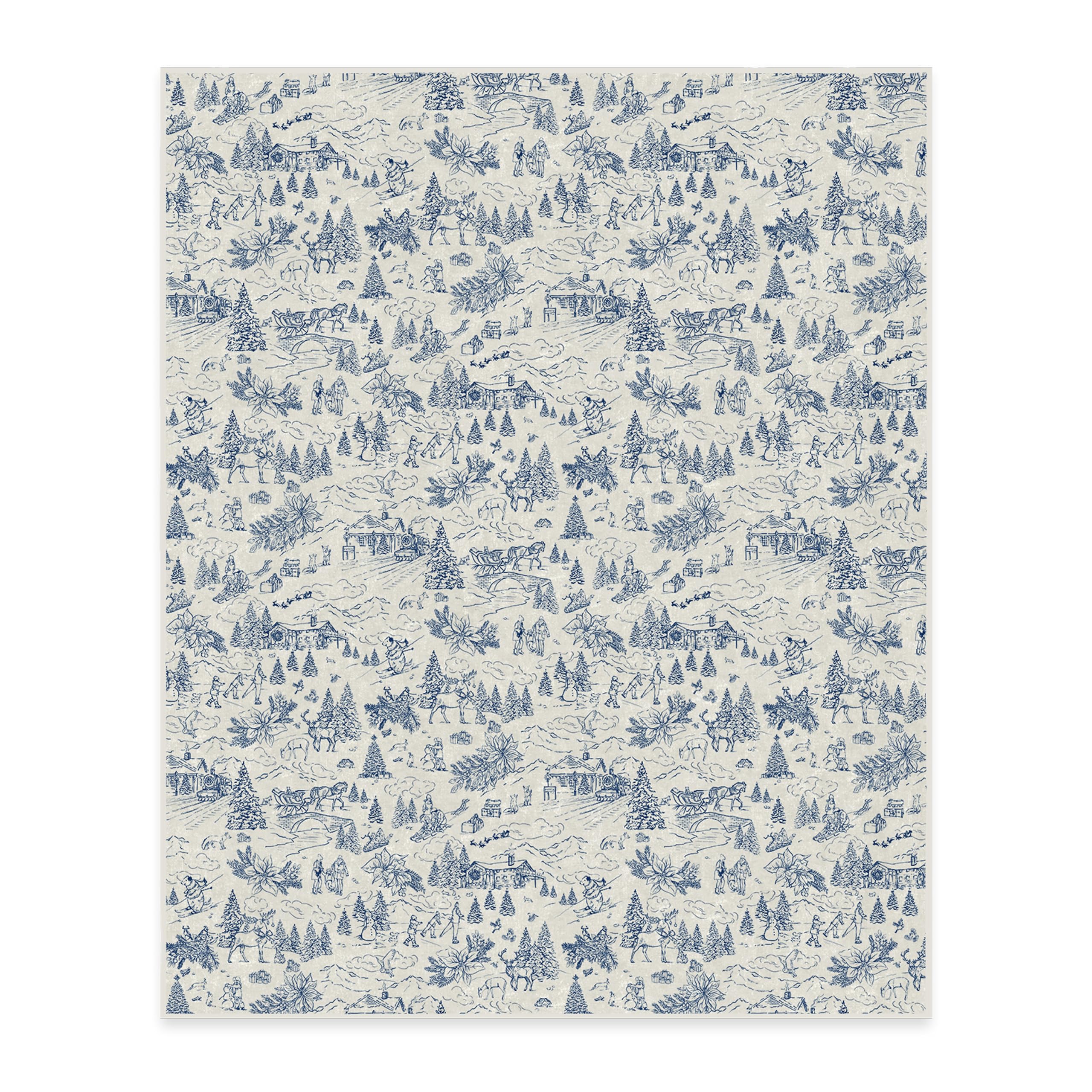 RUGGABLE Winter Plaid Washable Rug - Perfect Holiday Area Rug for Living Room Bedroom Kitchen - Pet & Child Friendly - Stain & Water Resistant - Dress Stewart Tartan Plaid 3&