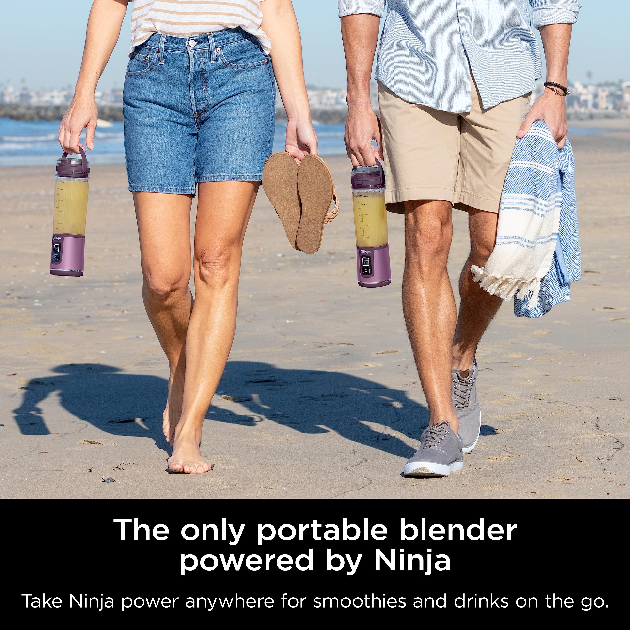 Ninja Blast Portable Blender, Cordless, 18oz. Vessel, Personal Blender For-Shakes and Smoothies, BPA Free, Leakproof-Lid and Sip Spout, USB-C Rechargeable, Dishwasher Safe Parts, Tinted Pink, BC151PK