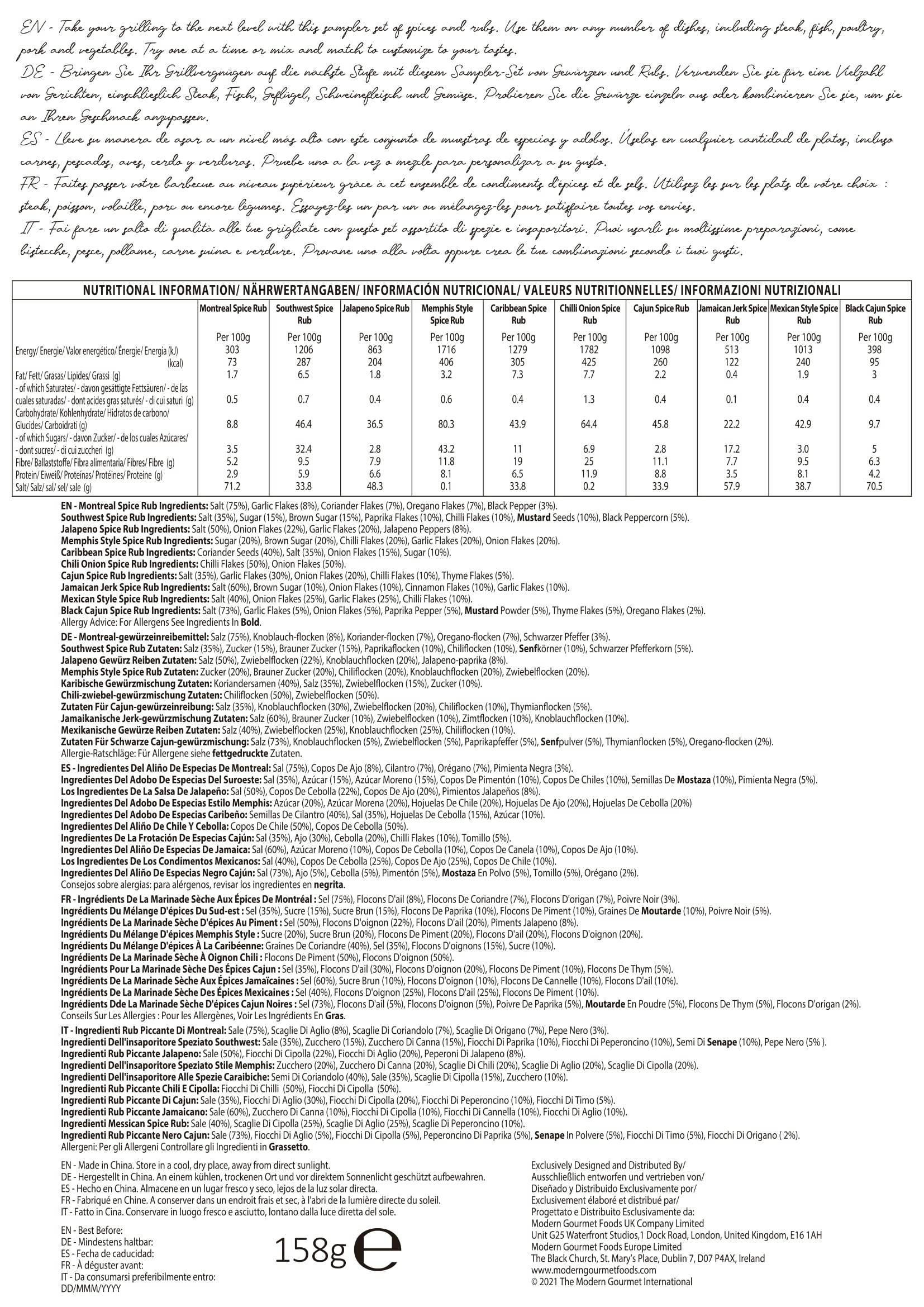 Smokehouse Gift Set by Thoughtfully, Vegan and Vegetarian Barbecue Rubs, Flavors Include Cajun, Caribbean, Memphis and Southwest, Set of 4