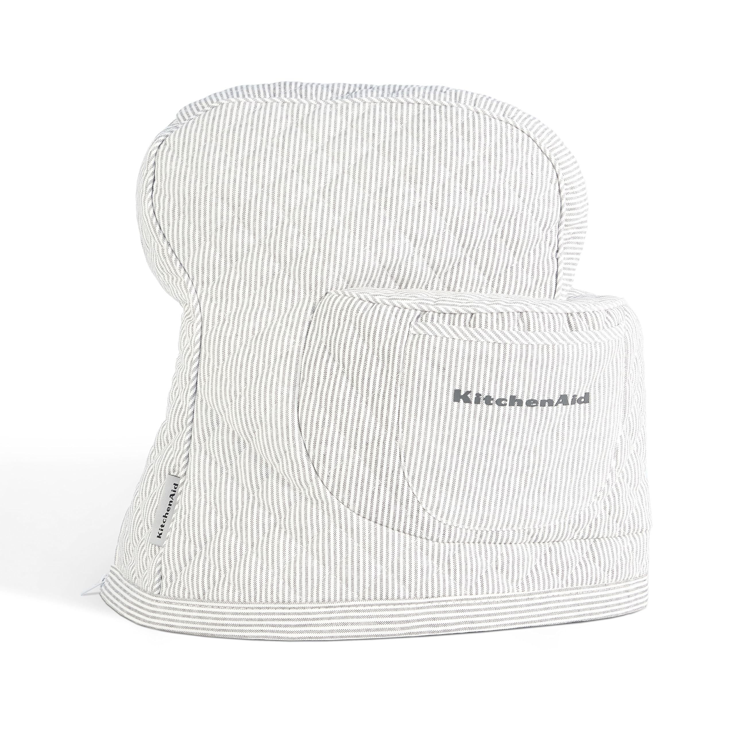 KITCHENAID Fitted Tilt-Head Solid Stand Mixer Cover with Storage Pocket, Quilted 100% Cotton, Milkshake, 14.4"x18"x10"