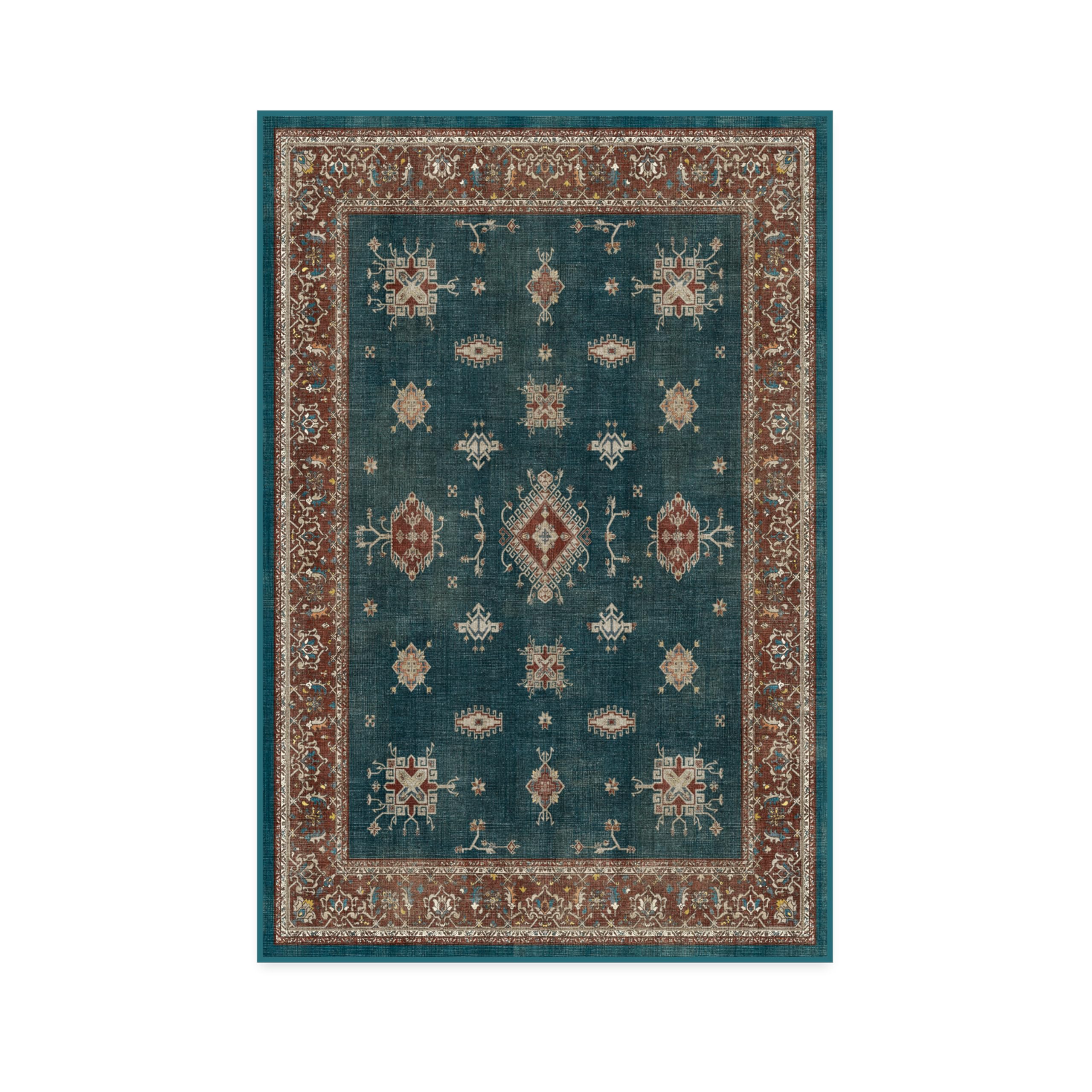 RUGGABLE – Verena Dark Wood – Machine Washable Runner Rug – Pet & Child Friendly – Stain & Water Resistant – Non-Slip – 2.5&