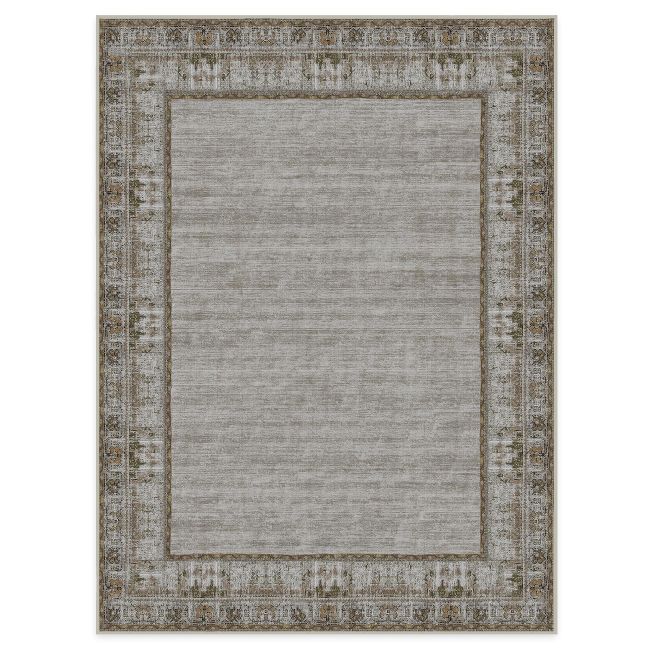 RUGGABLE Zinnia Runner Rug - Perfect Boho Washable Rug for Entryway Hallway Kitchen - Pet & Child Friendly - Stain & Water Resistant - Grey 2.5&