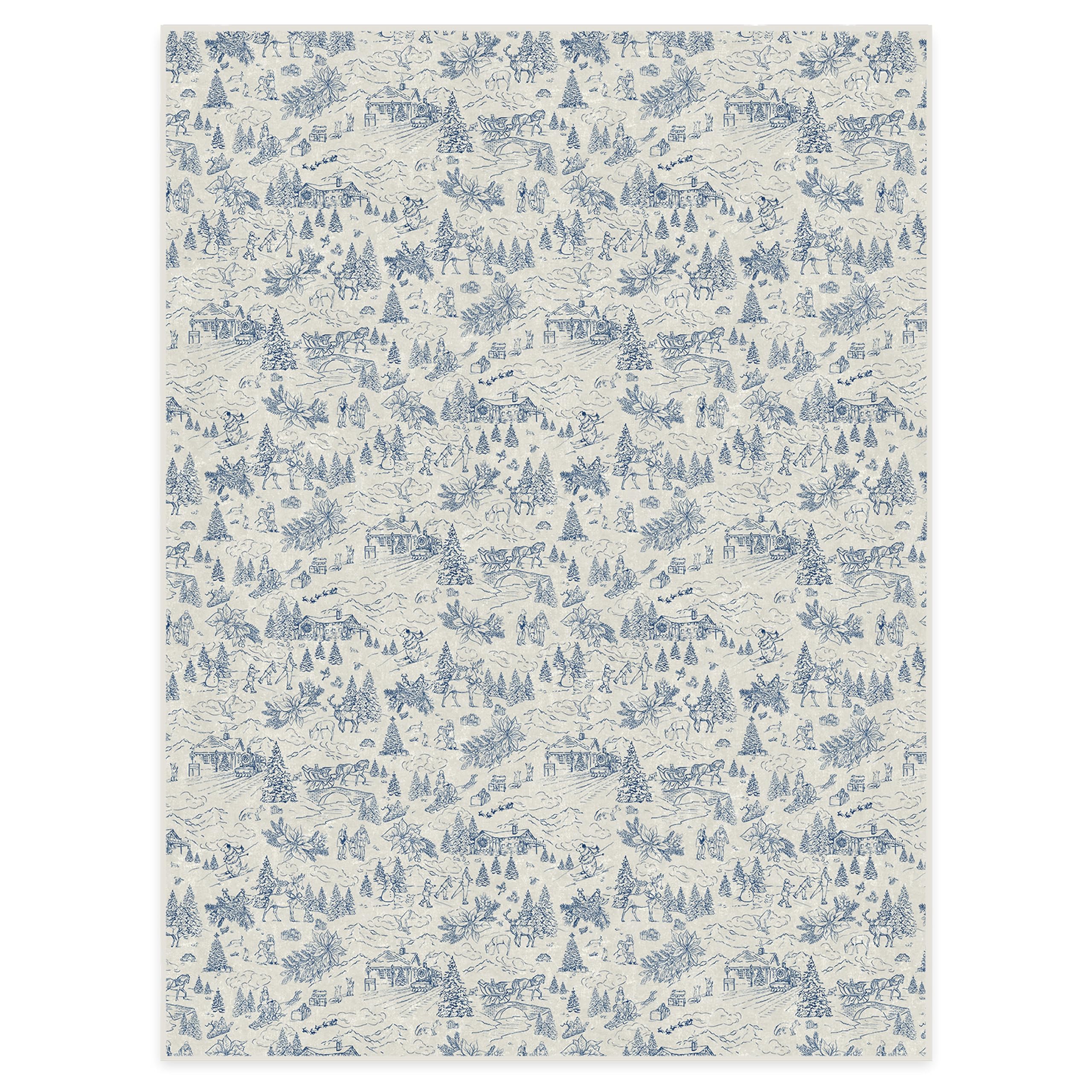 RUGGABLE Winter Plaid Washable Rug - Perfect Holiday Area Rug for Living Room Bedroom Kitchen - Pet & Child Friendly - Stain & Water Resistant - Dress Stewart Tartan Plaid 3&