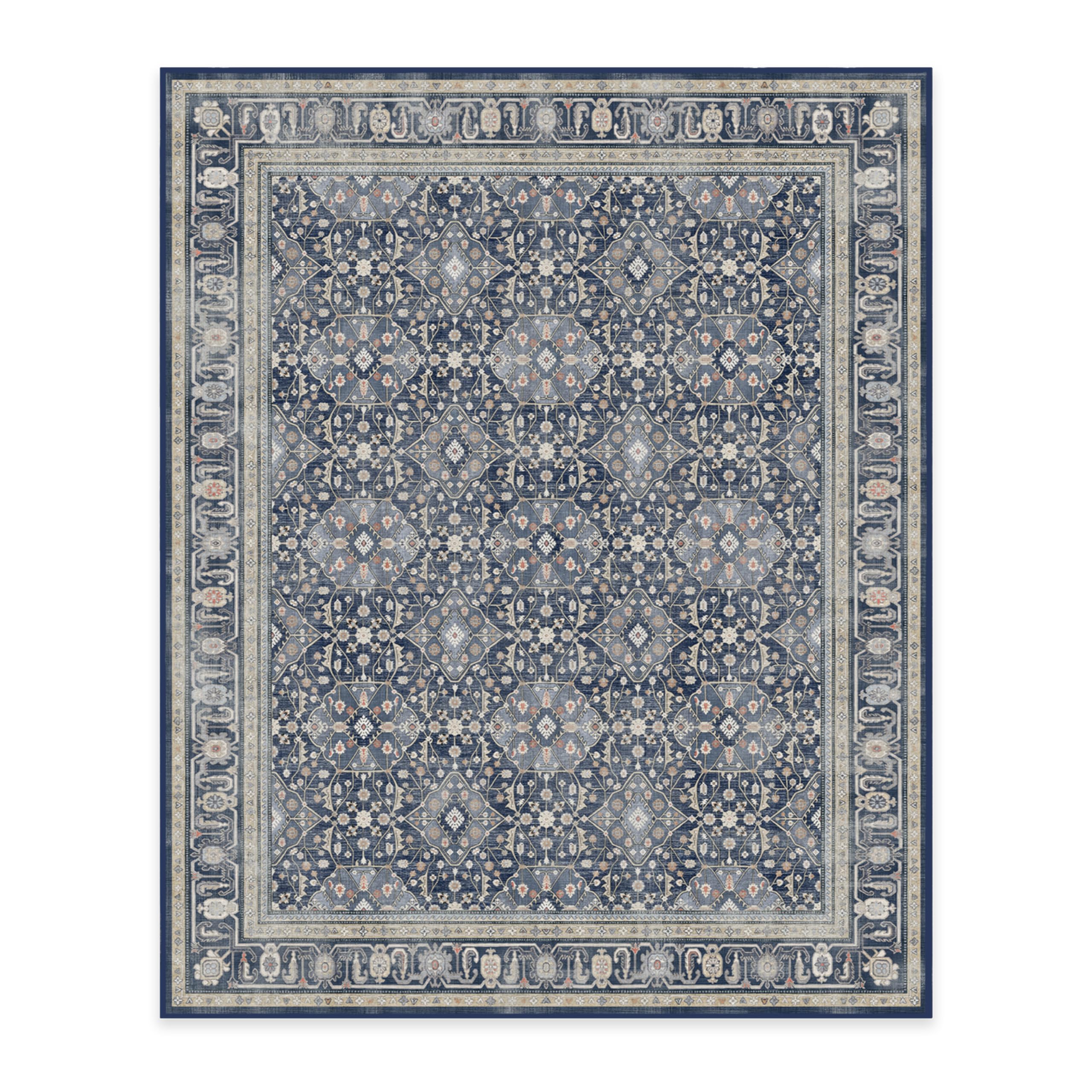 RUGGABLE – Alessia Dark Wood – Machine Washable Area Rug – Pet & Child Friendly – Stain & Water Resistant – Non-Slip – 5&
