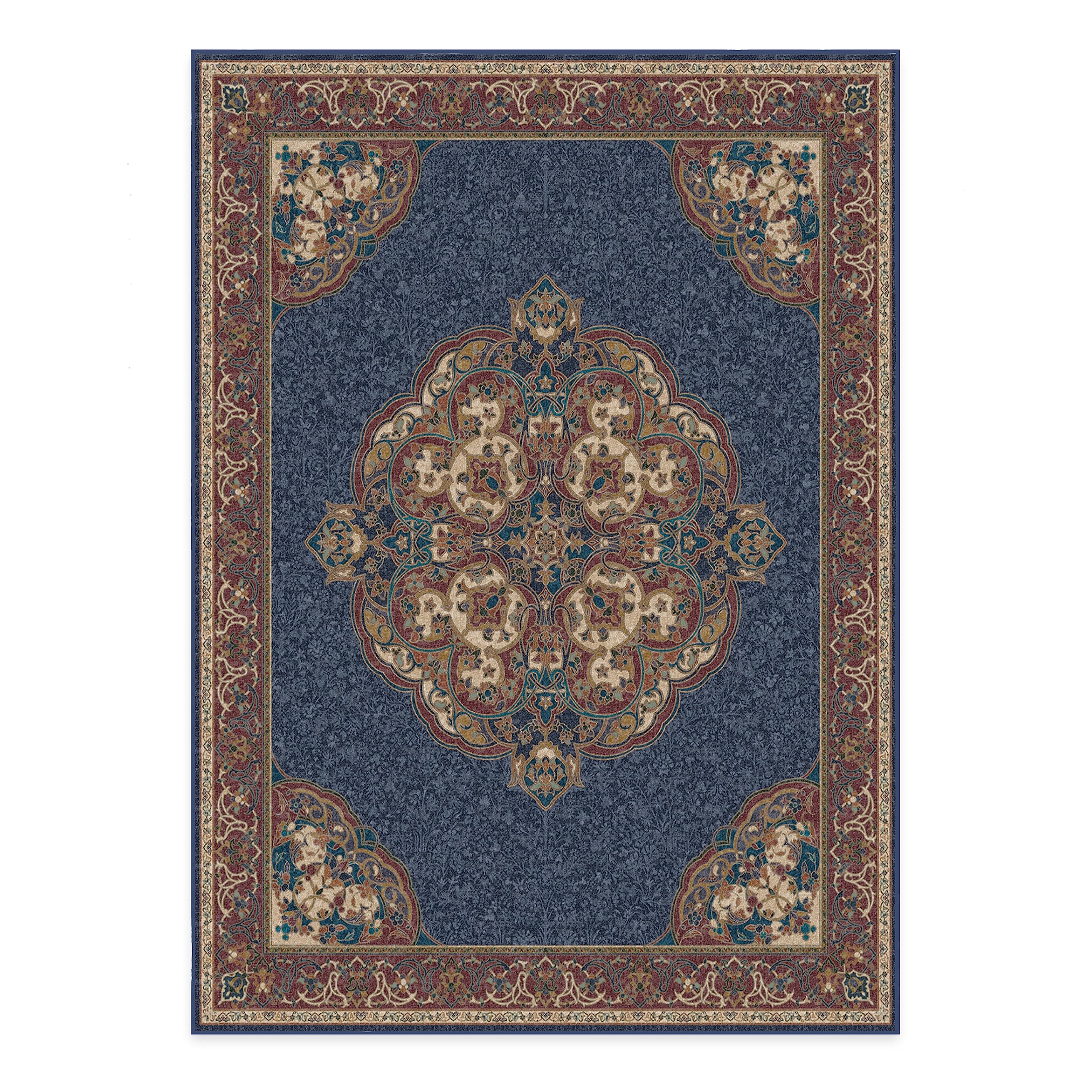RUGGABLE Disney Traditional Mickey Mouse Washable Rug - Perfect Area Rug for Nursery Playroom Kids Room - Pet & Child Friendly - Stain & Water Resistant - Damask Grey 3&