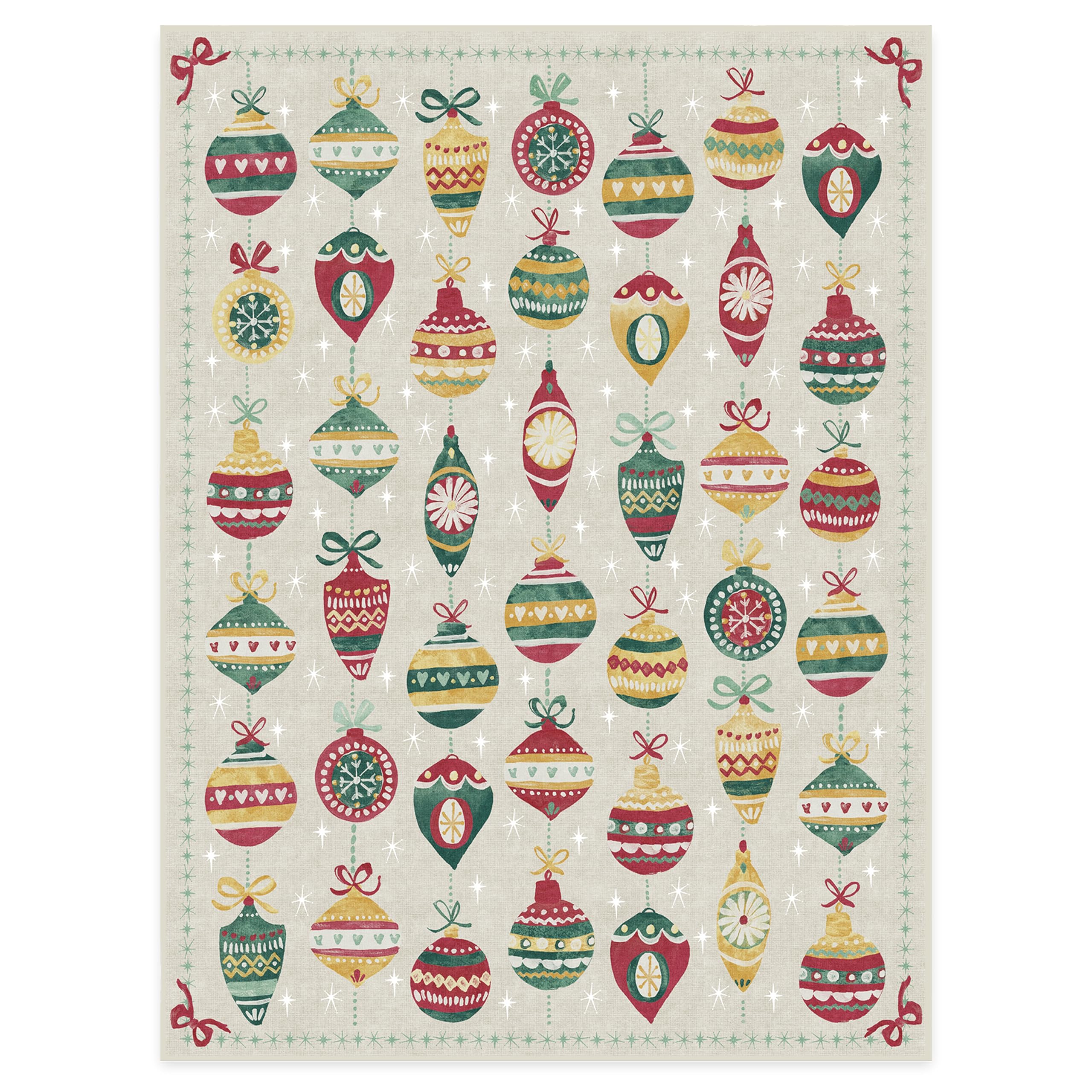 RUGGABLE Winter Plaid Washable Rug - Perfect Holiday Area Rug for Living Room Bedroom Kitchen - Pet & Child Friendly - Stain & Water Resistant - Dress Stewart Tartan Plaid 3&