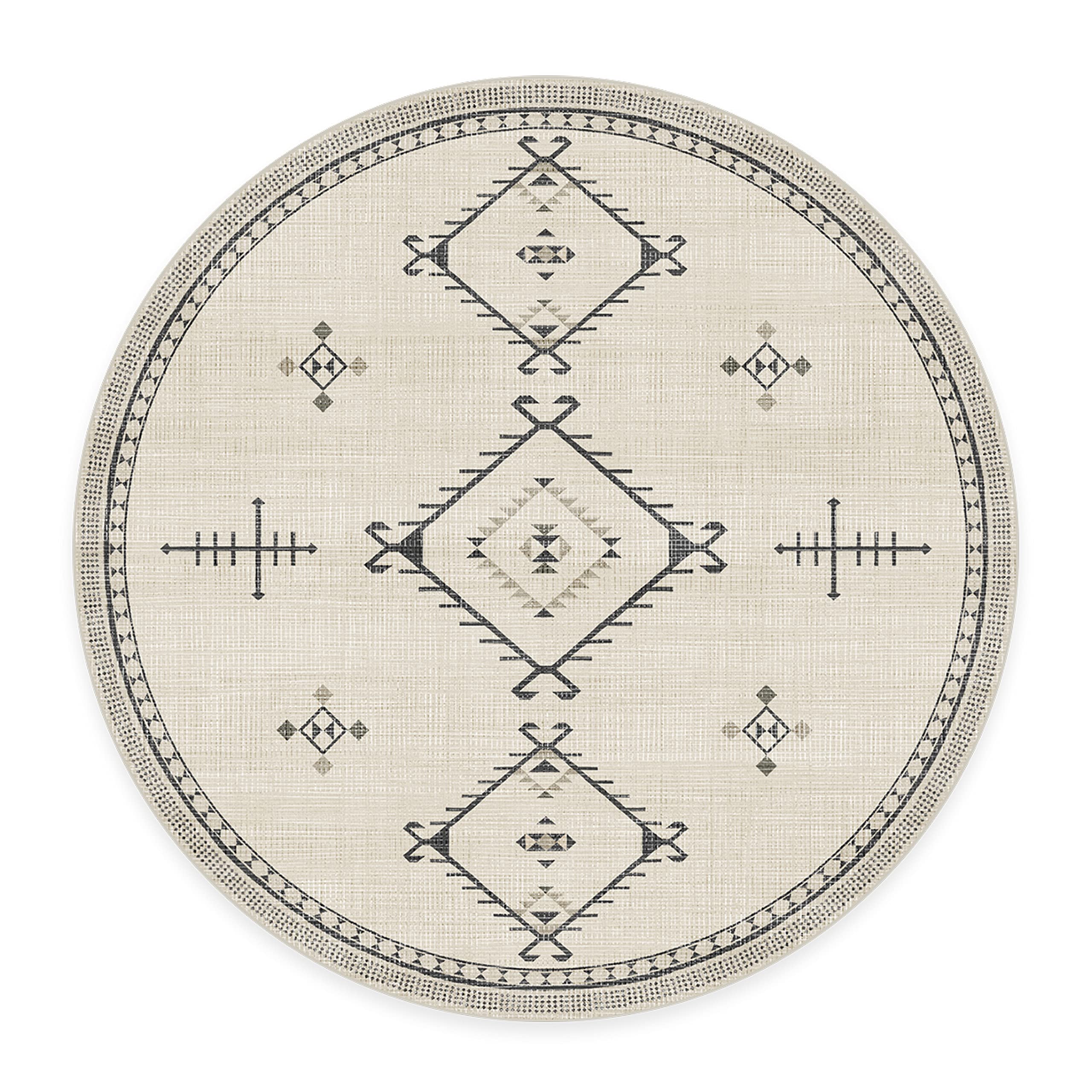 RUGGABLE Damali Runner Rug - Perfect Boho Washable Rug for Entryway Hallway Kitchen - Pet & Child Friendly - Non-Toxic - Stain & Water Resistant - Black & White 2.5&