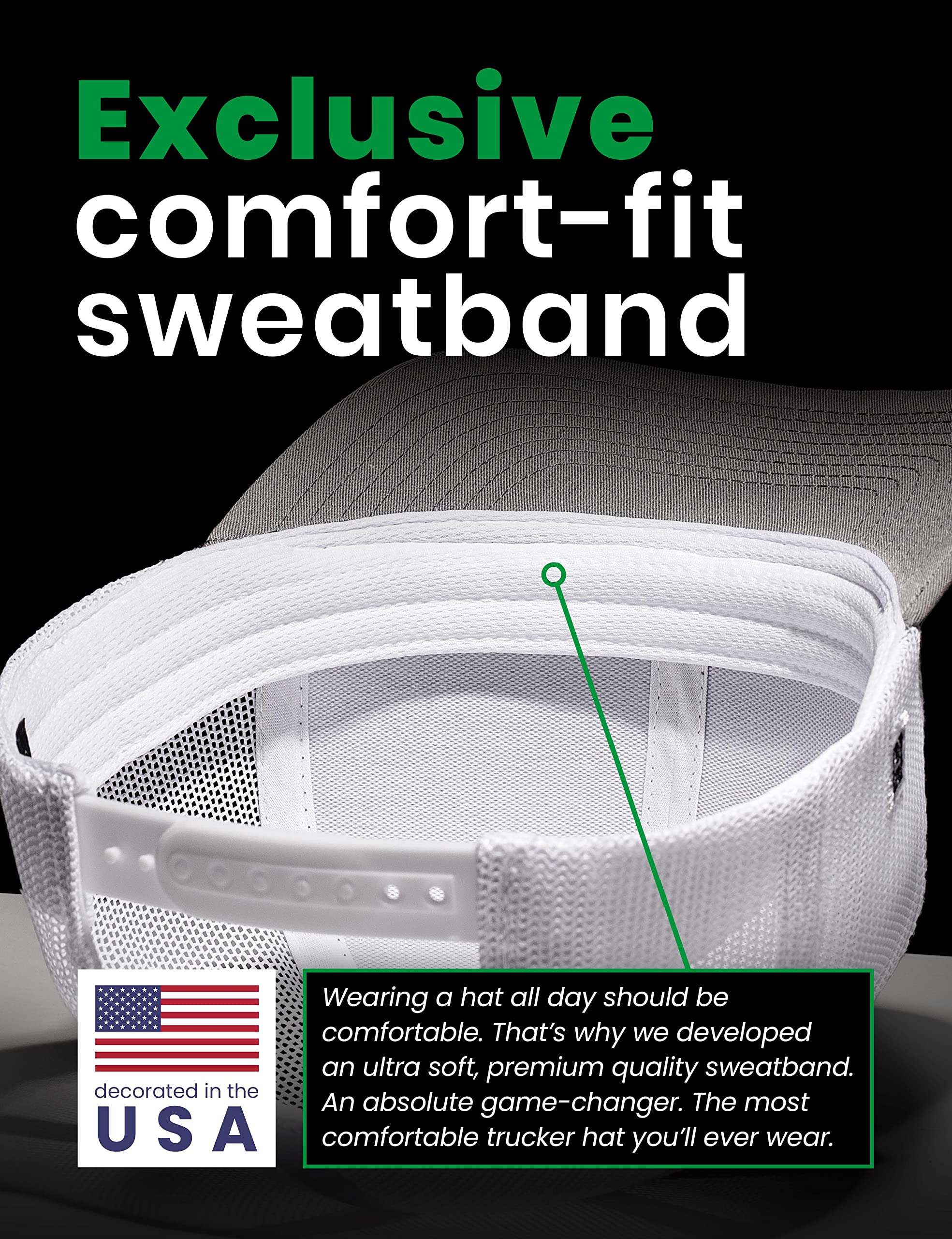 HAKA Camping Hat – Outdoors Trucker Hat for Men & Women, Baseball Cap Adjustable Snapback - Synthetic Leather