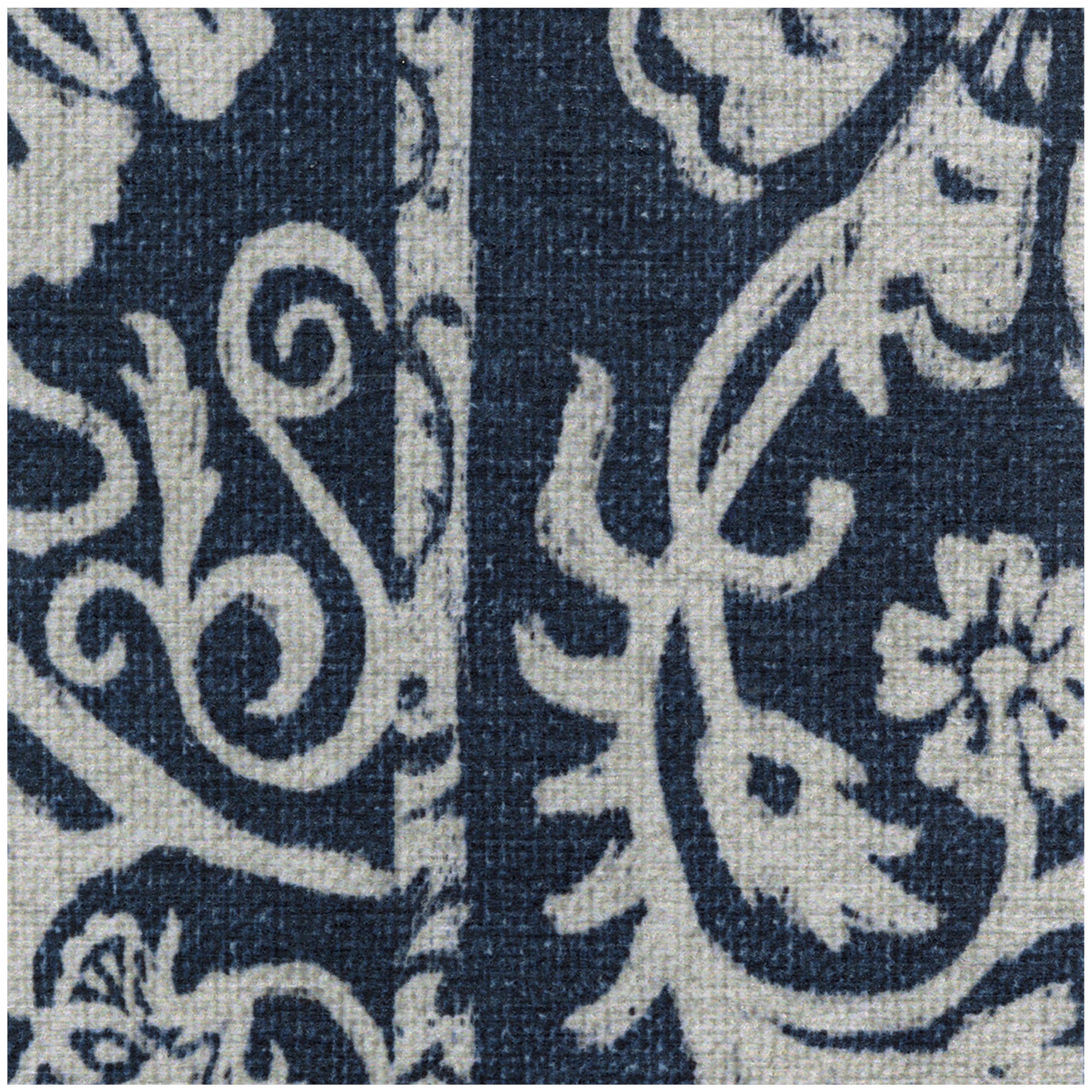 RUGGABLE Washable 2x3 Area Rug, Delphina Delft Blue, Premium Vintage Rugs for Living Room, Bedroom, Kitchen, Office, Classroom with Gripper Non Slip Pad