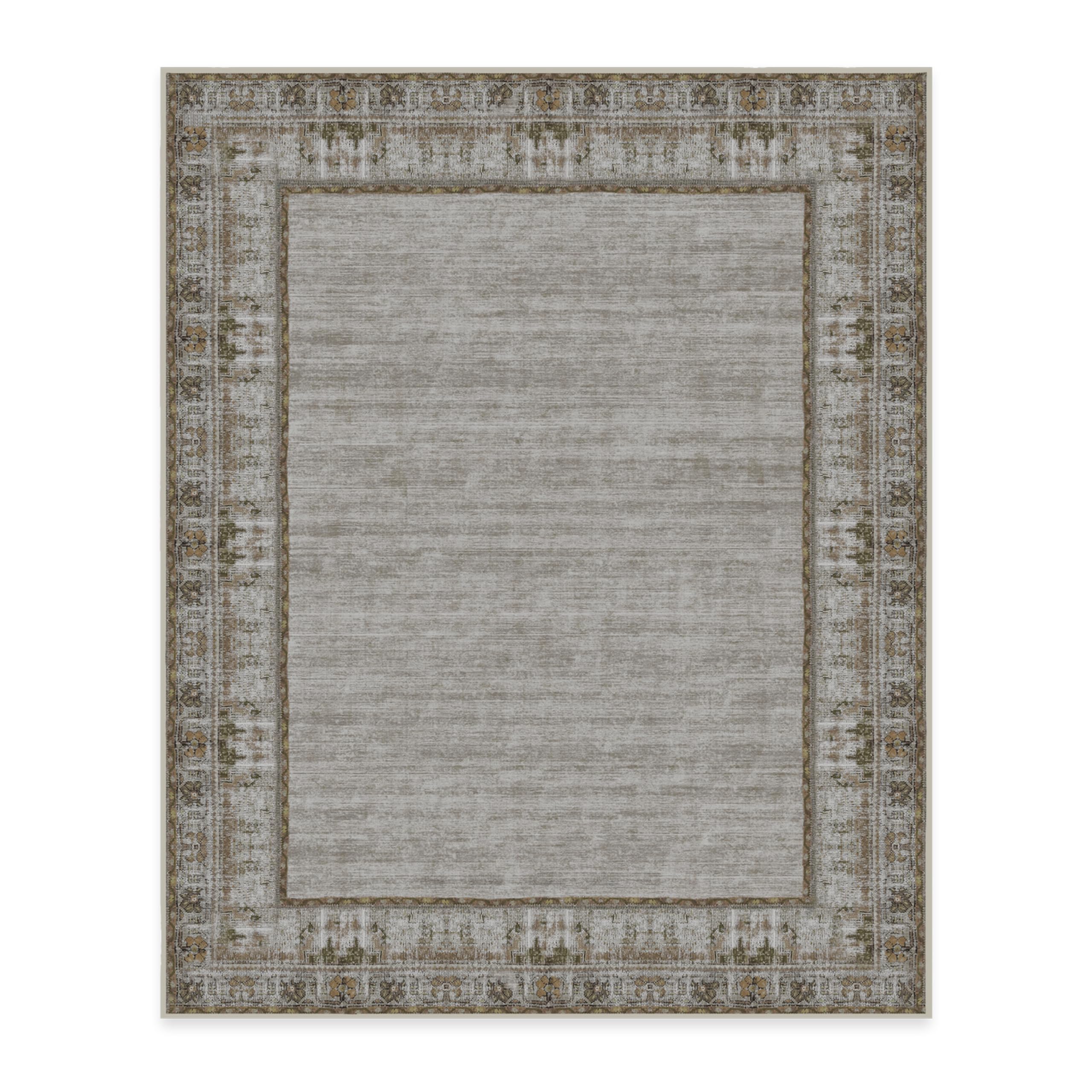 RUGGABLE Zinnia Runner Rug - Perfect Boho Washable Rug for Entryway Hallway Kitchen - Pet & Child Friendly - Stain & Water Resistant - Grey 2.5&