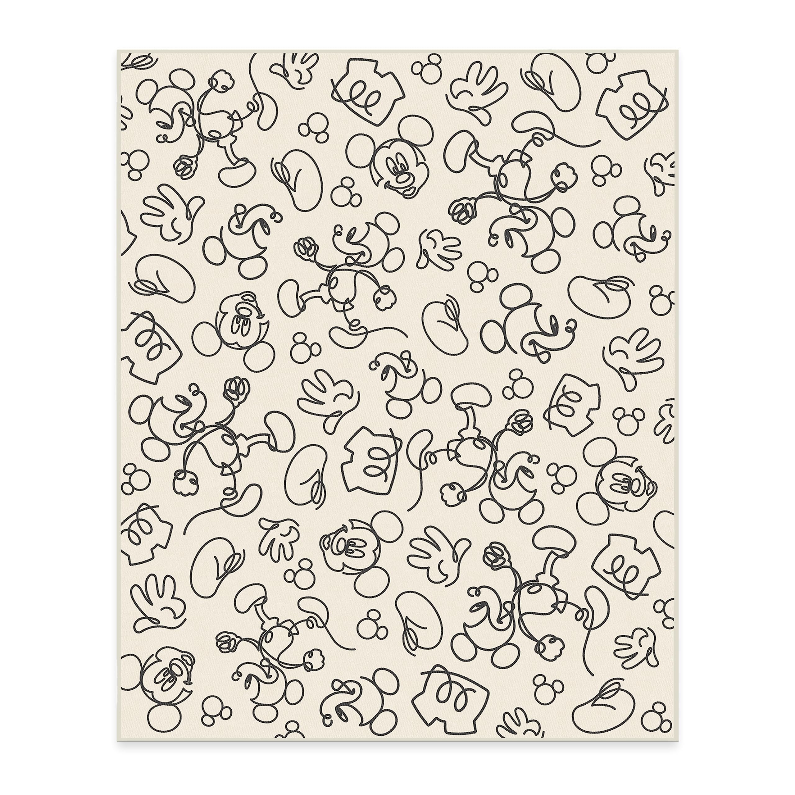 RUGGABLE Disney Classic Minnie Mouse Washable Rug - Perfect Area Rug for Nursery Playroom Kids Room - Pet & Child Friendly - Stain & Water Resistant - Trellis Pink 5&