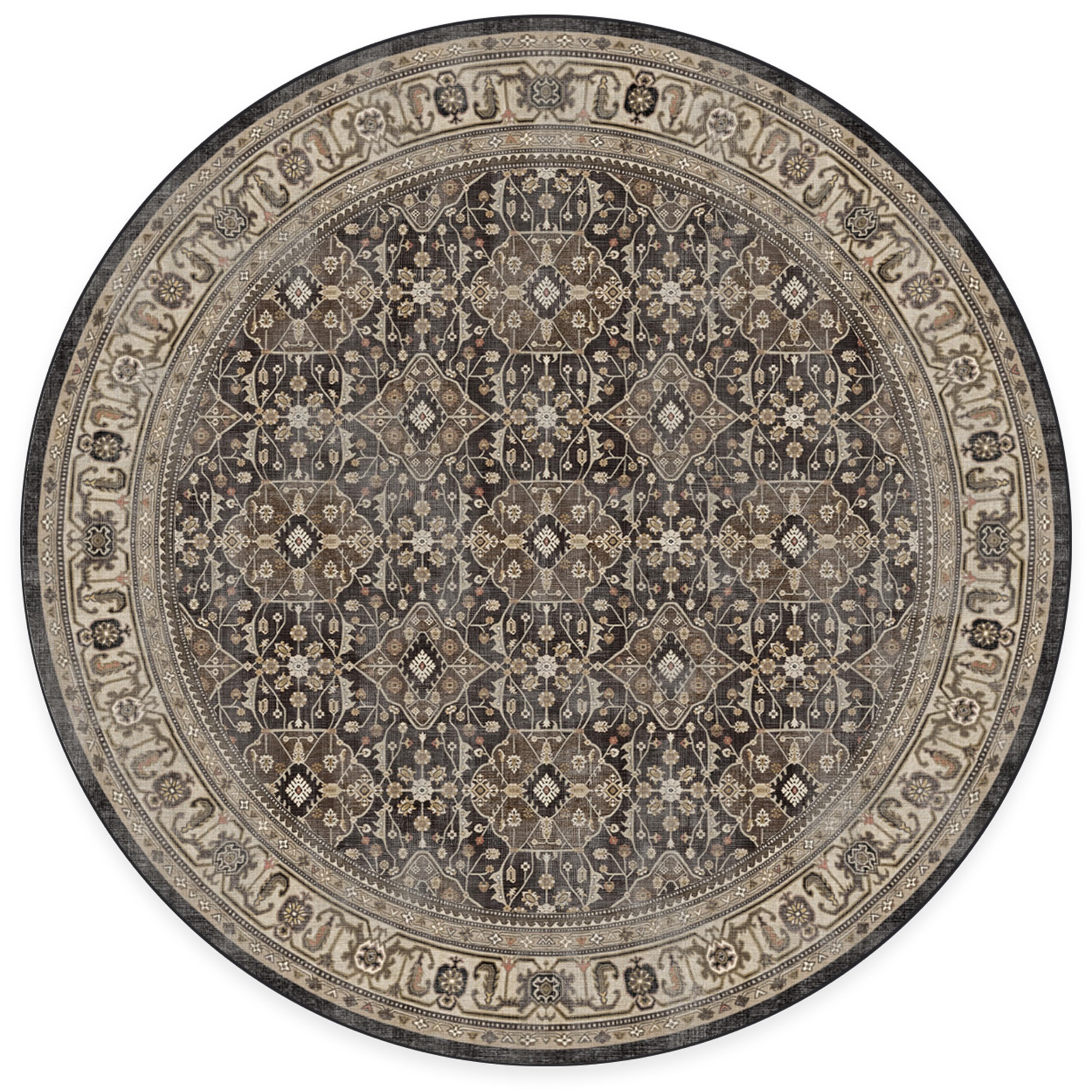 RUGGABLE – Alessia Dark Wood – Machine Washable Area Rug – Pet & Child Friendly – Stain & Water Resistant – Non-Slip – 5&