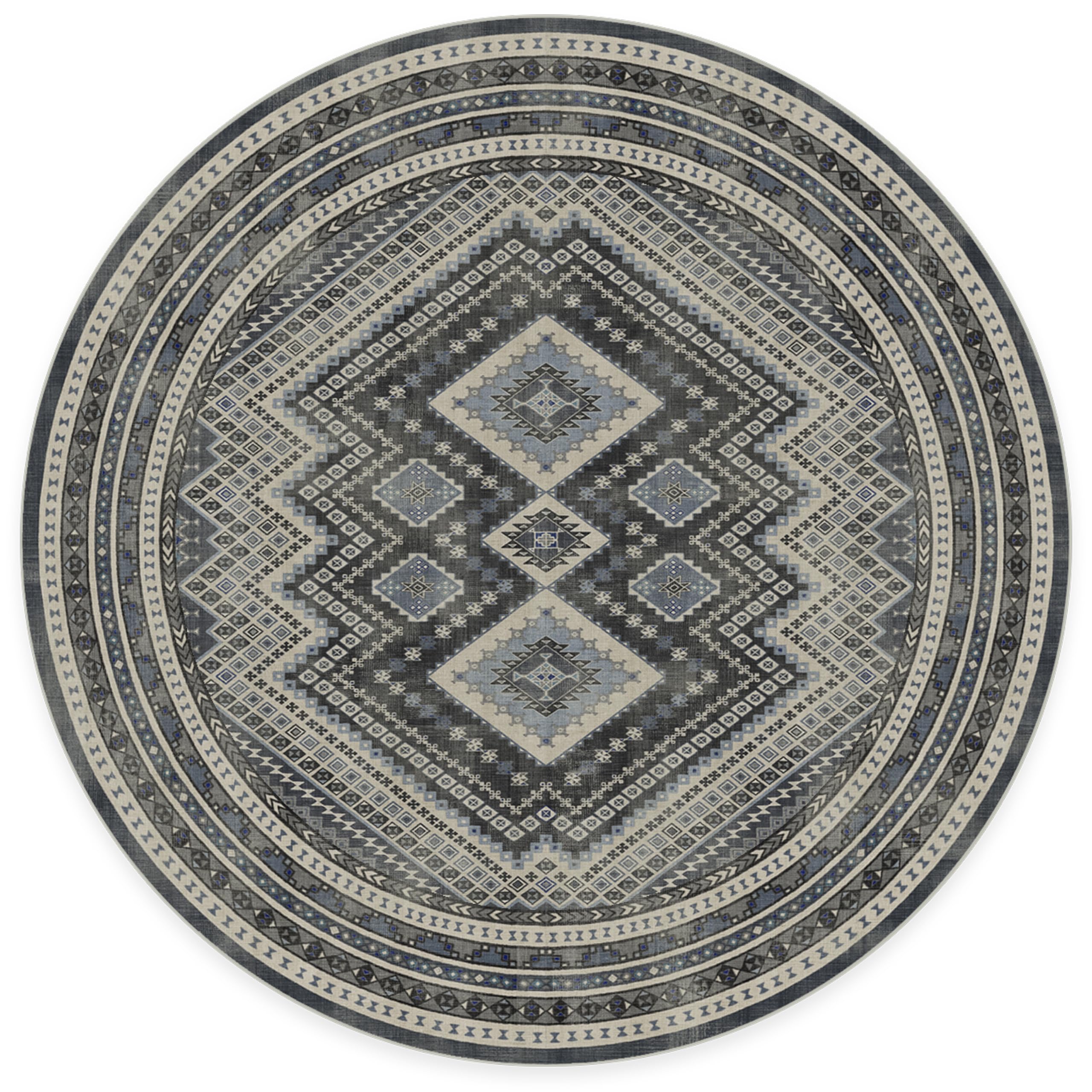 RUGGABLE Kaden Washable Rug - Perfect Vintage Area Rug for Living Room Bedroom Kitchen - Pet & Child Friendly - Stain & Water Resistant - Amber Red 3&