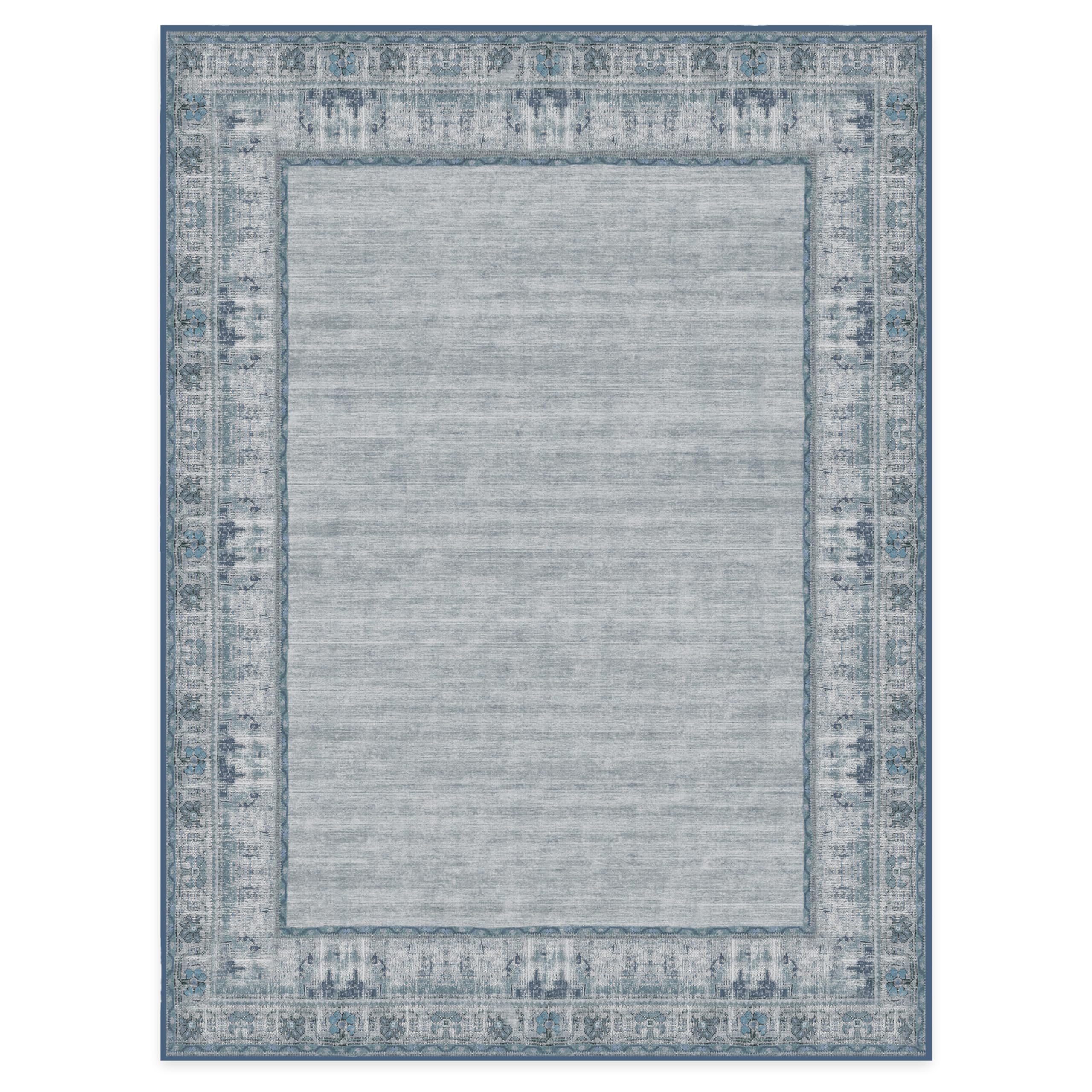 RUGGABLE Zinnia Runner Rug - Perfect Boho Washable Rug for Entryway Hallway Kitchen - Pet & Child Friendly - Stain & Water Resistant - Grey 2.5&
