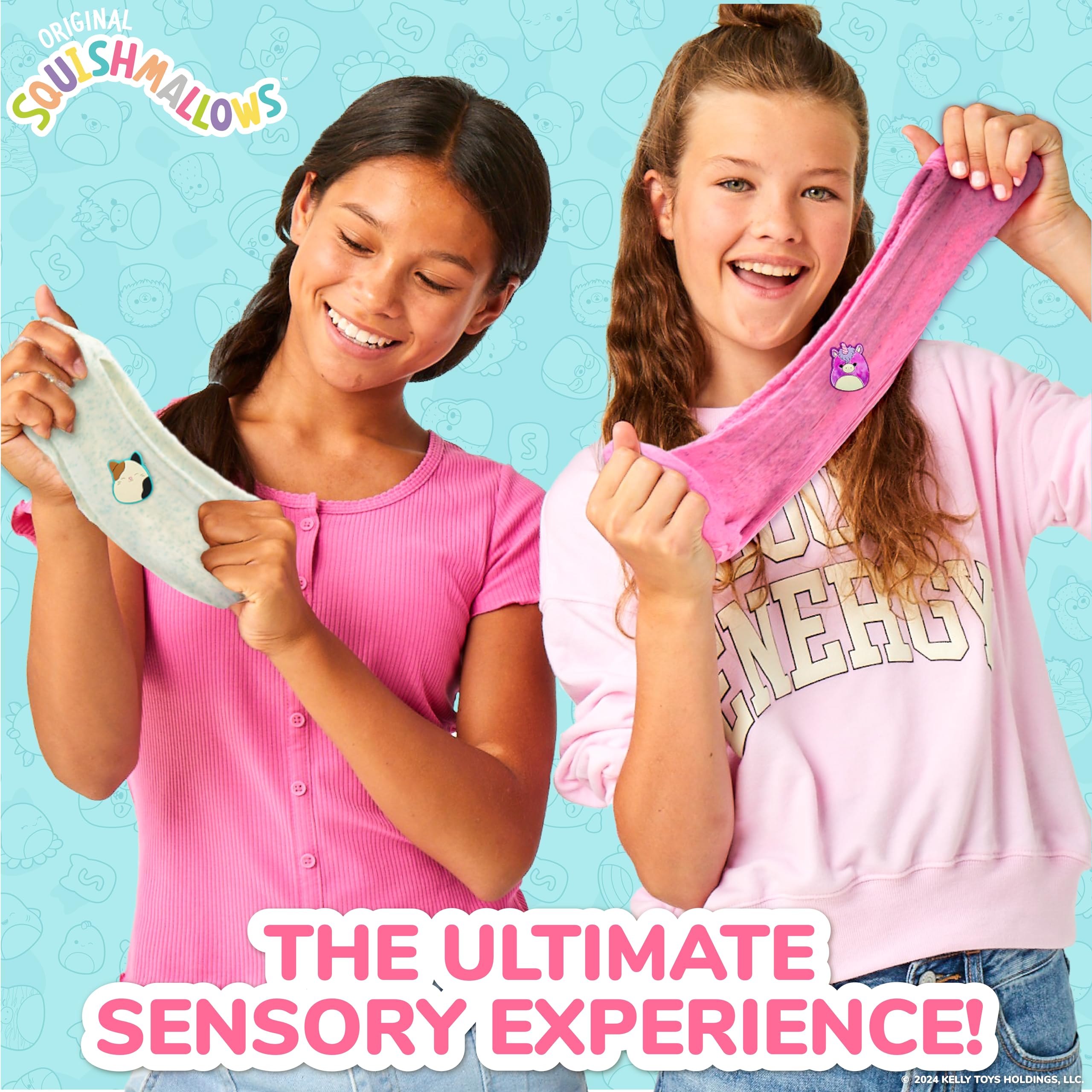 Original Squishmallows Winston The Owl Premium Scented Slime, Blue Raspberry Scented, 8 oz. Slime, 2 Fun Slime Add Ins, Pre-Made Slime for Kids, Great 6 Year Old Toys, Super Soft Squishy Toy