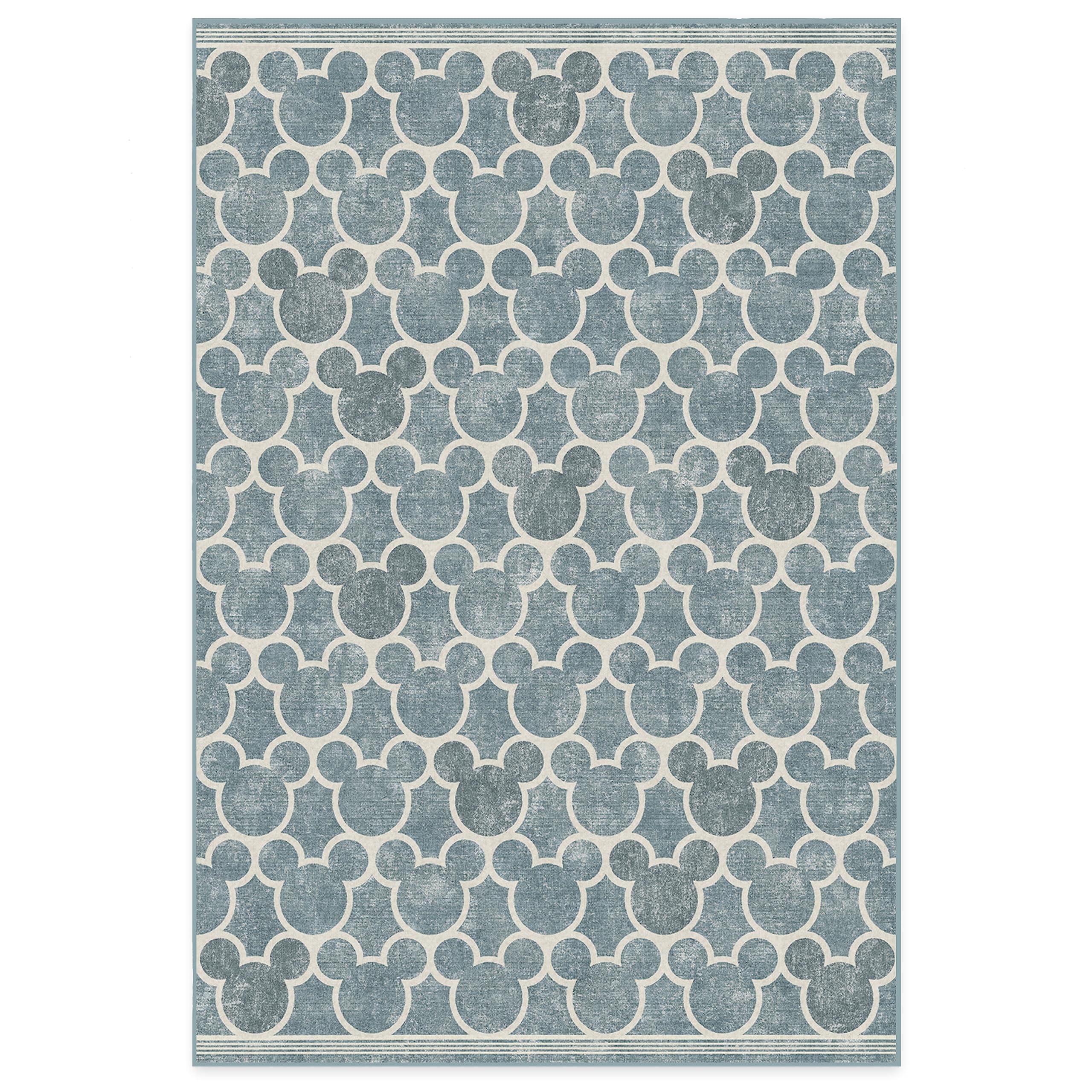 RUGGABLE Disney Classic Minnie Mouse Washable Rug - Perfect Area Rug for Nursery Playroom Kids Room - Pet & Child Friendly - Stain & Water Resistant - Trellis Pink 5&