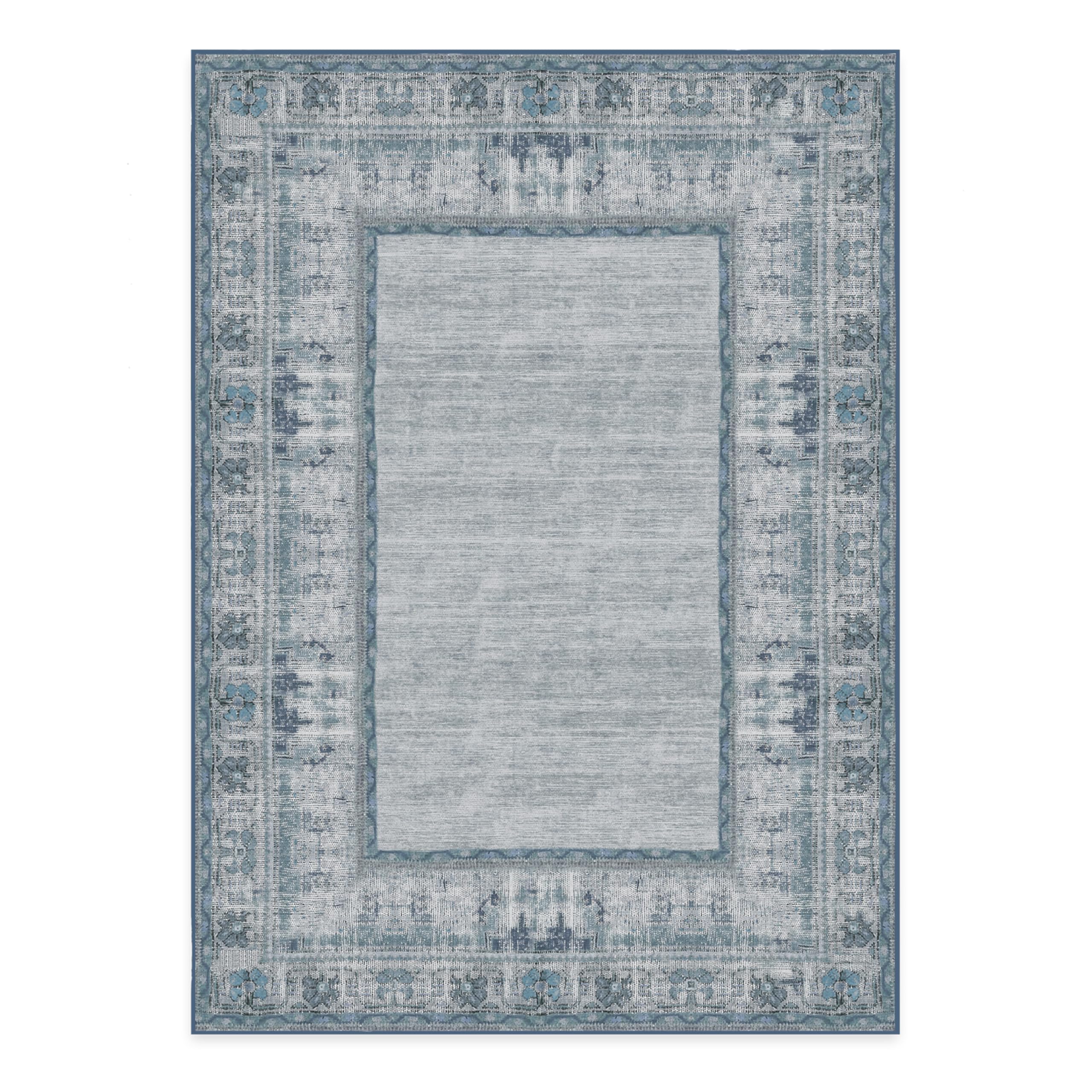 RUGGABLE Zinnia Runner Rug - Perfect Boho Washable Rug for Entryway Hallway Kitchen - Pet & Child Friendly - Stain & Water Resistant - Grey 2.5&