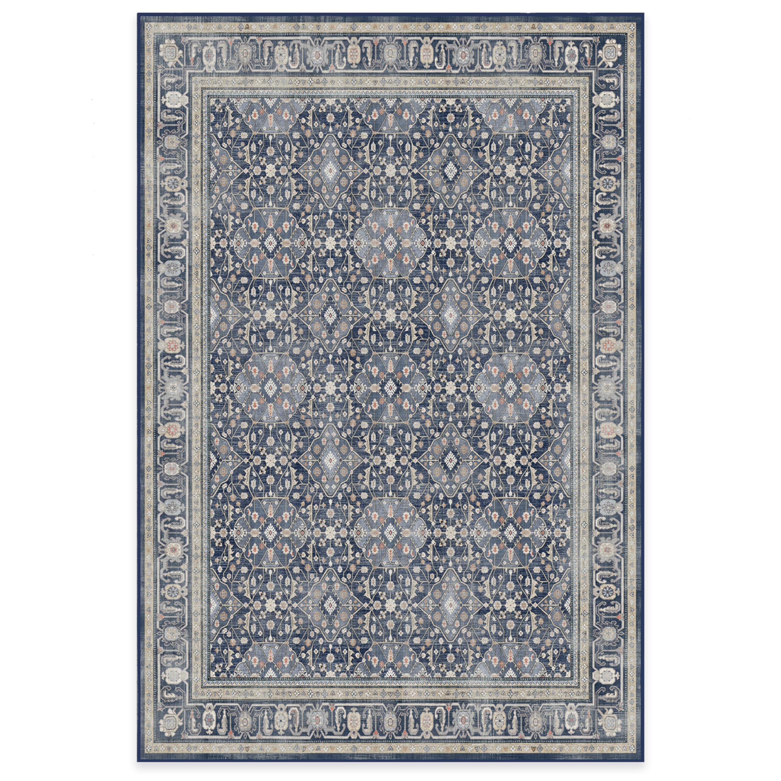 RUGGABLE – Alessia Dark Wood – Machine Washable Area Rug – Pet & Child Friendly – Stain & Water Resistant – Non-Slip – 5&