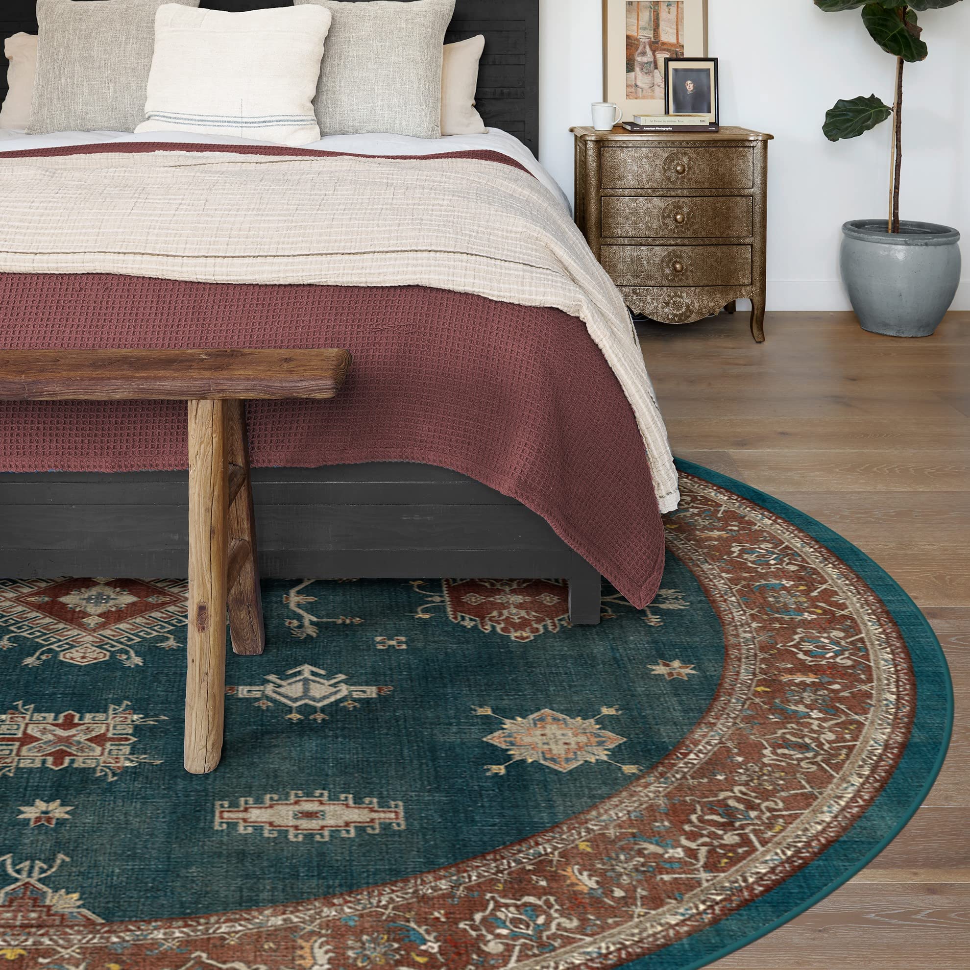 RUGGABLE – Verena Dark Wood – Machine Washable Runner Rug – Pet & Child Friendly – Stain & Water Resistant – Non-Slip – 2.5&