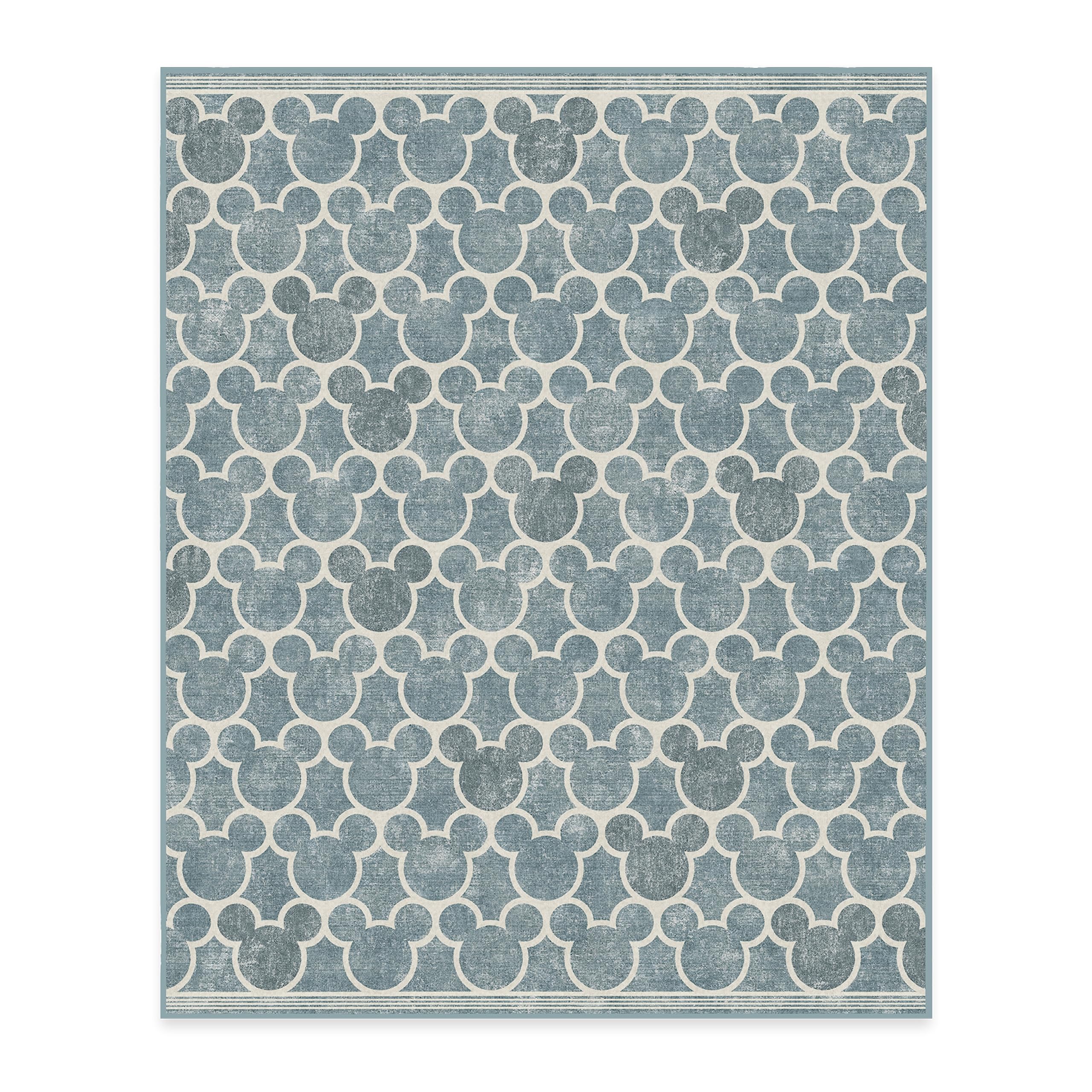 RUGGABLE Disney Classic Minnie Mouse Washable Rug - Perfect Area Rug for Nursery Playroom Kids Room - Pet & Child Friendly - Stain & Water Resistant - Trellis Pink 5&