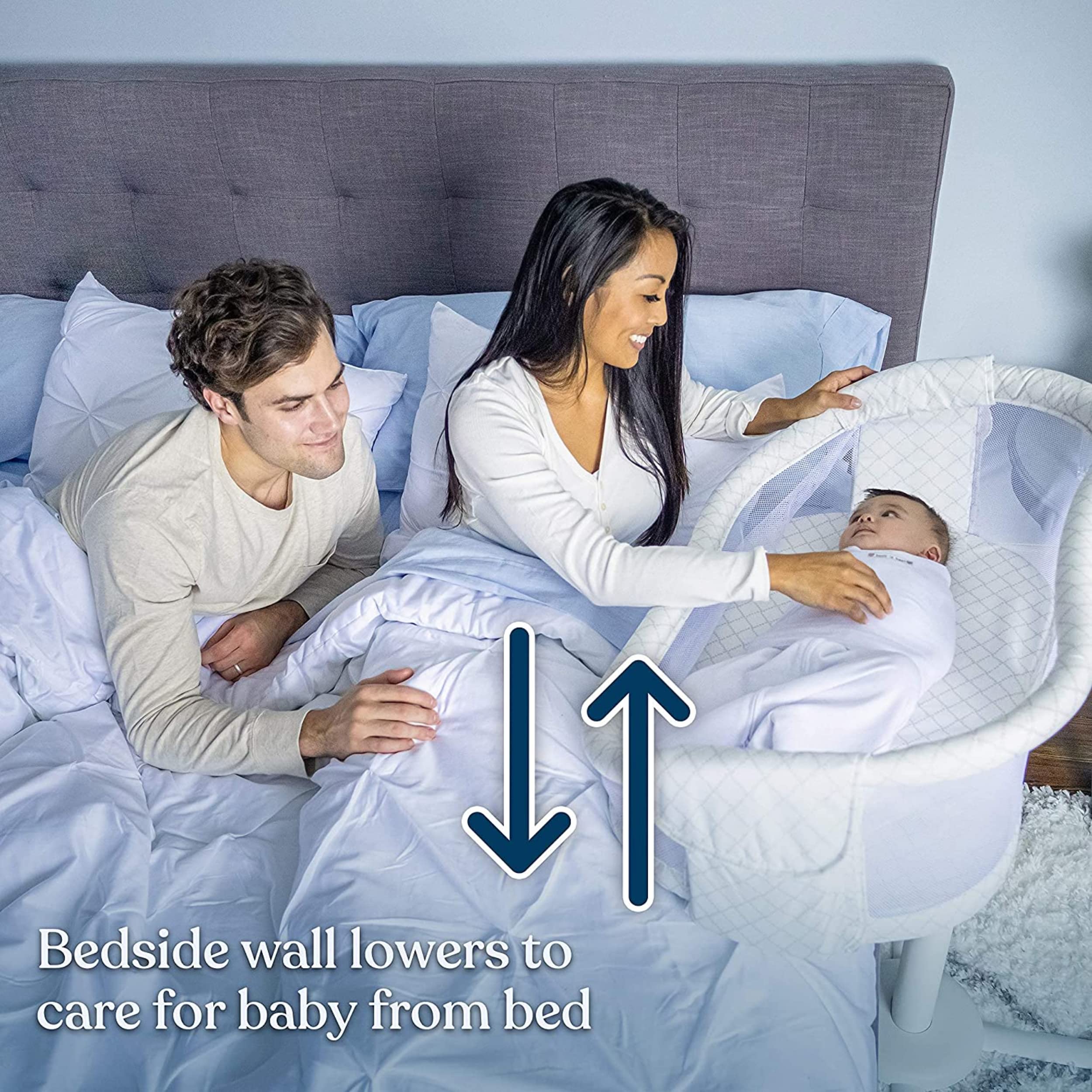 HALO BassiNest Swivel Sleeper - Essentia Series, Nautical Net