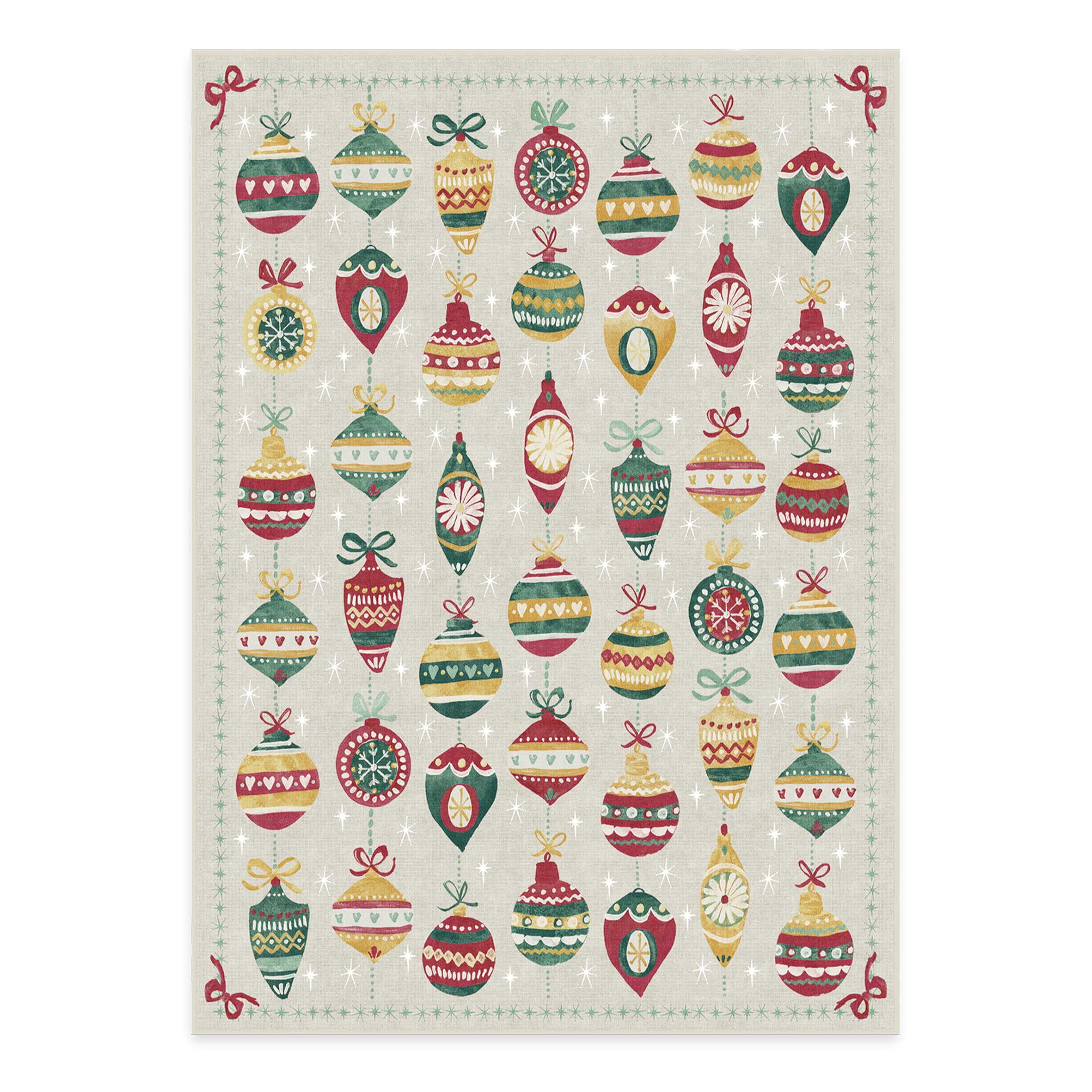 RUGGABLE Winter Plaid Washable Rug - Perfect Holiday Area Rug for Living Room Bedroom Kitchen - Pet & Child Friendly - Stain & Water Resistant - Dress Stewart Tartan Plaid 3&