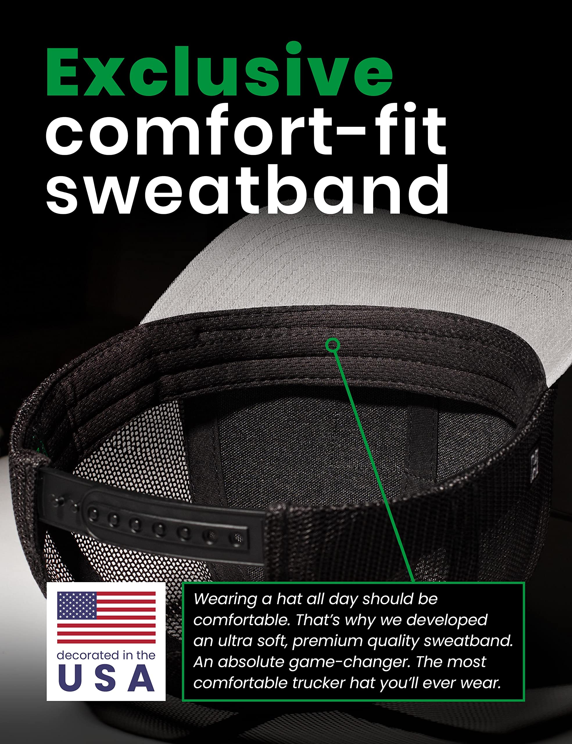 HAKA Camping Hat – Outdoors Trucker Hat for Men & Women, Baseball Cap Adjustable Snapback - Synthetic Leather