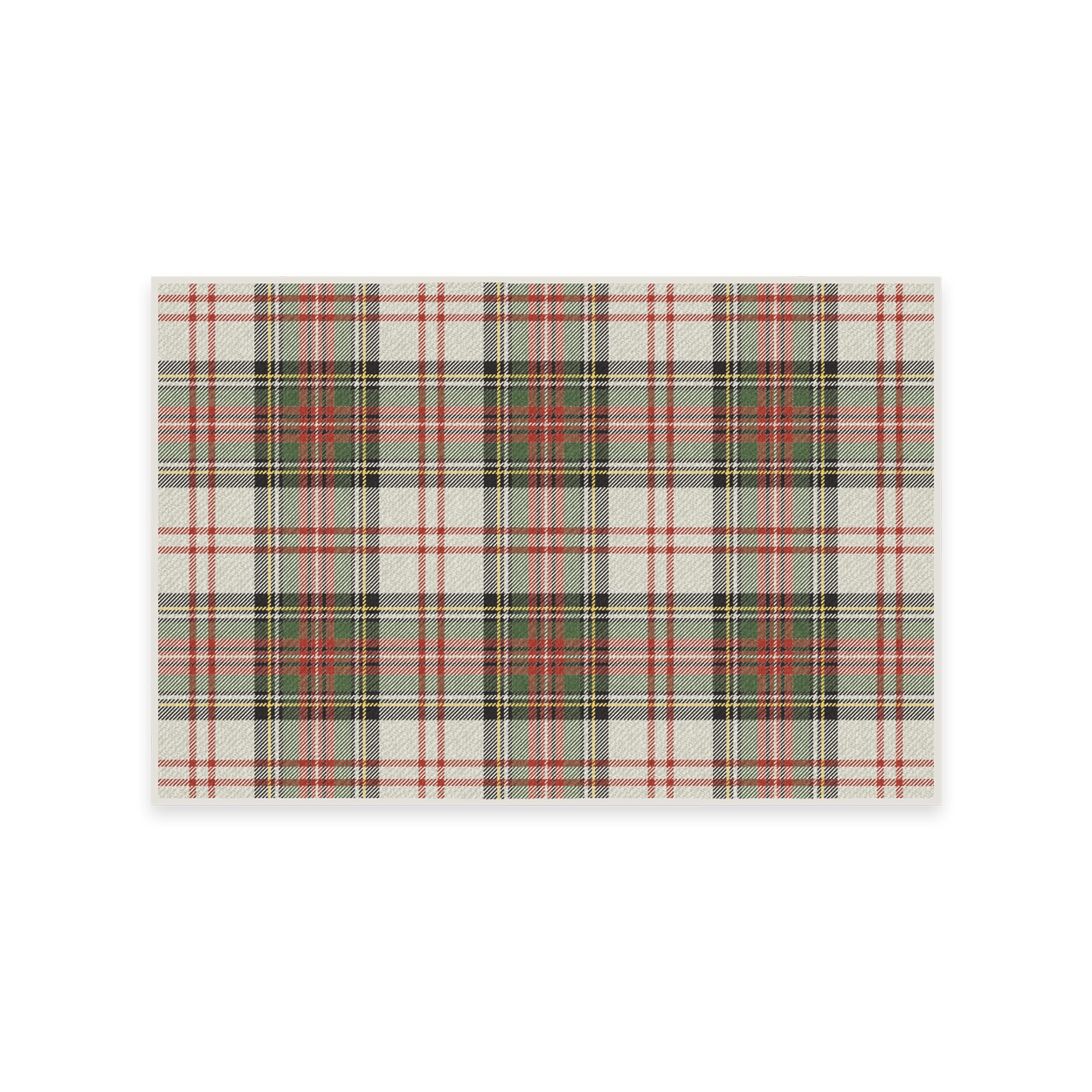 RUGGABLE Winter Plaid Washable Rug - Perfect Holiday Area Rug for Living Room Bedroom Kitchen - Pet & Child Friendly - Stain & Water Resistant - Dress Stewart Tartan Plaid 3&