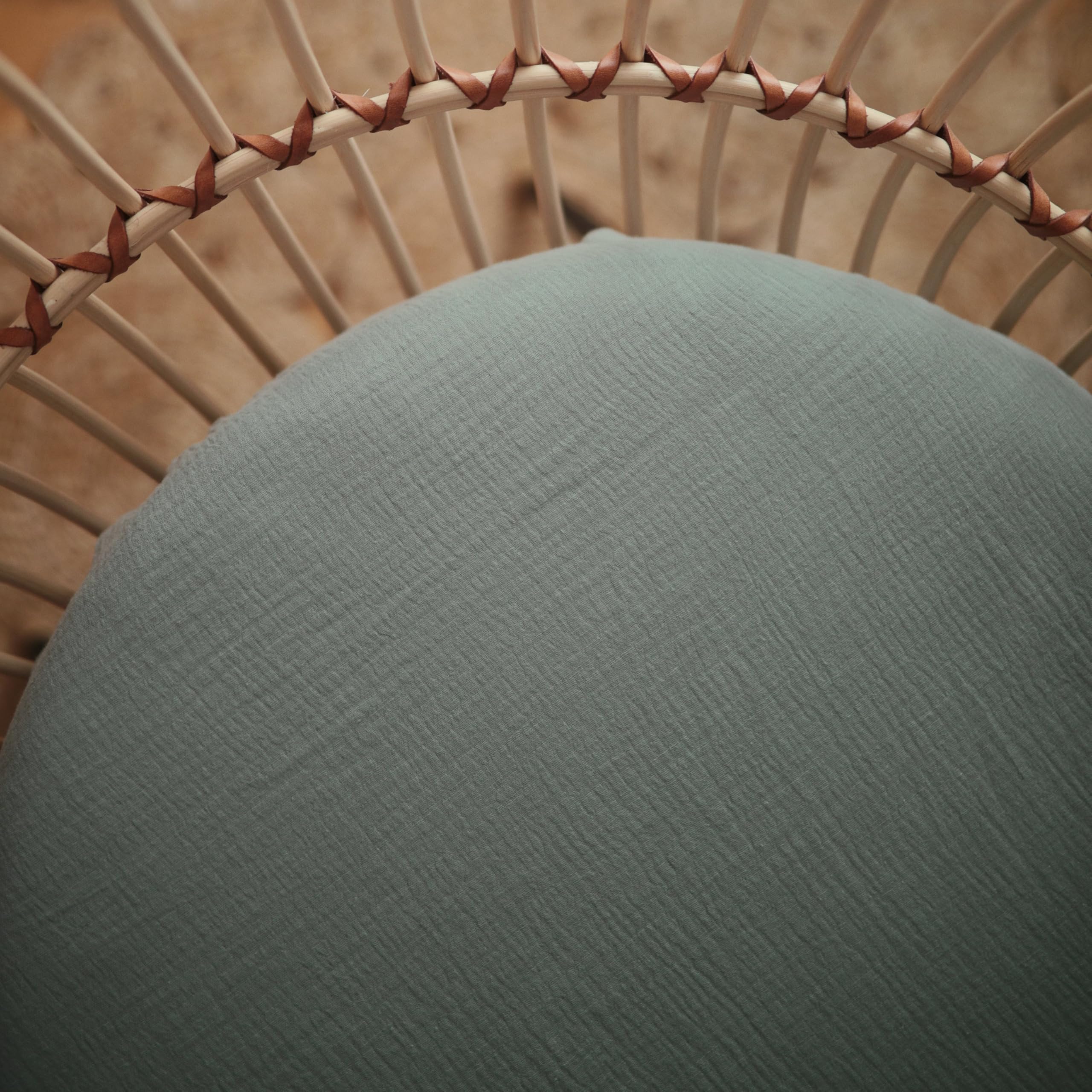 mushie Extra Soft Muslin Fitted Crib Sheet | 192 Thread Count | 28"x 52" (Fog)