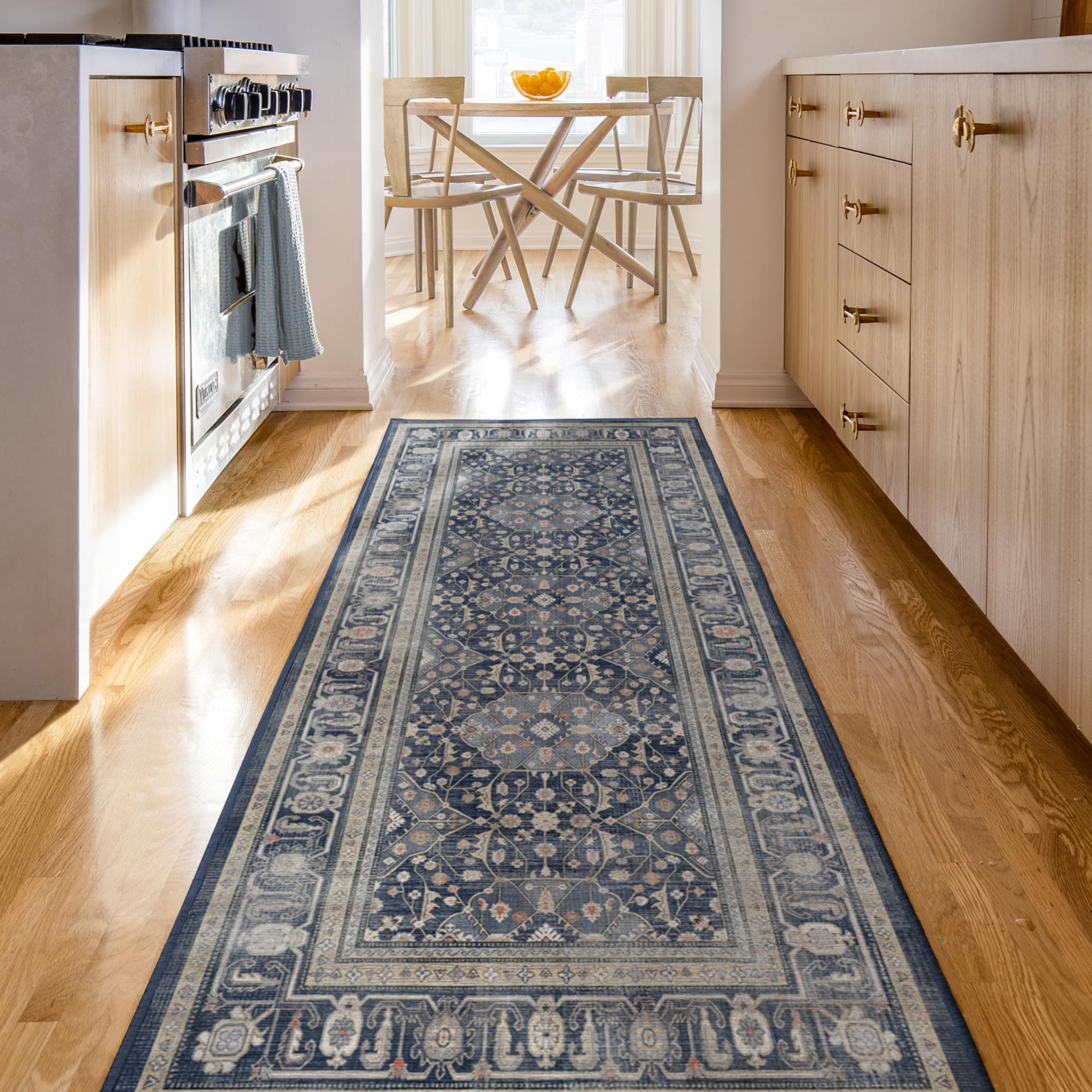 RUGGABLE – Alessia Dark Wood – Machine Washable Area Rug – Pet & Child Friendly – Stain & Water Resistant – Non-Slip – 5&
