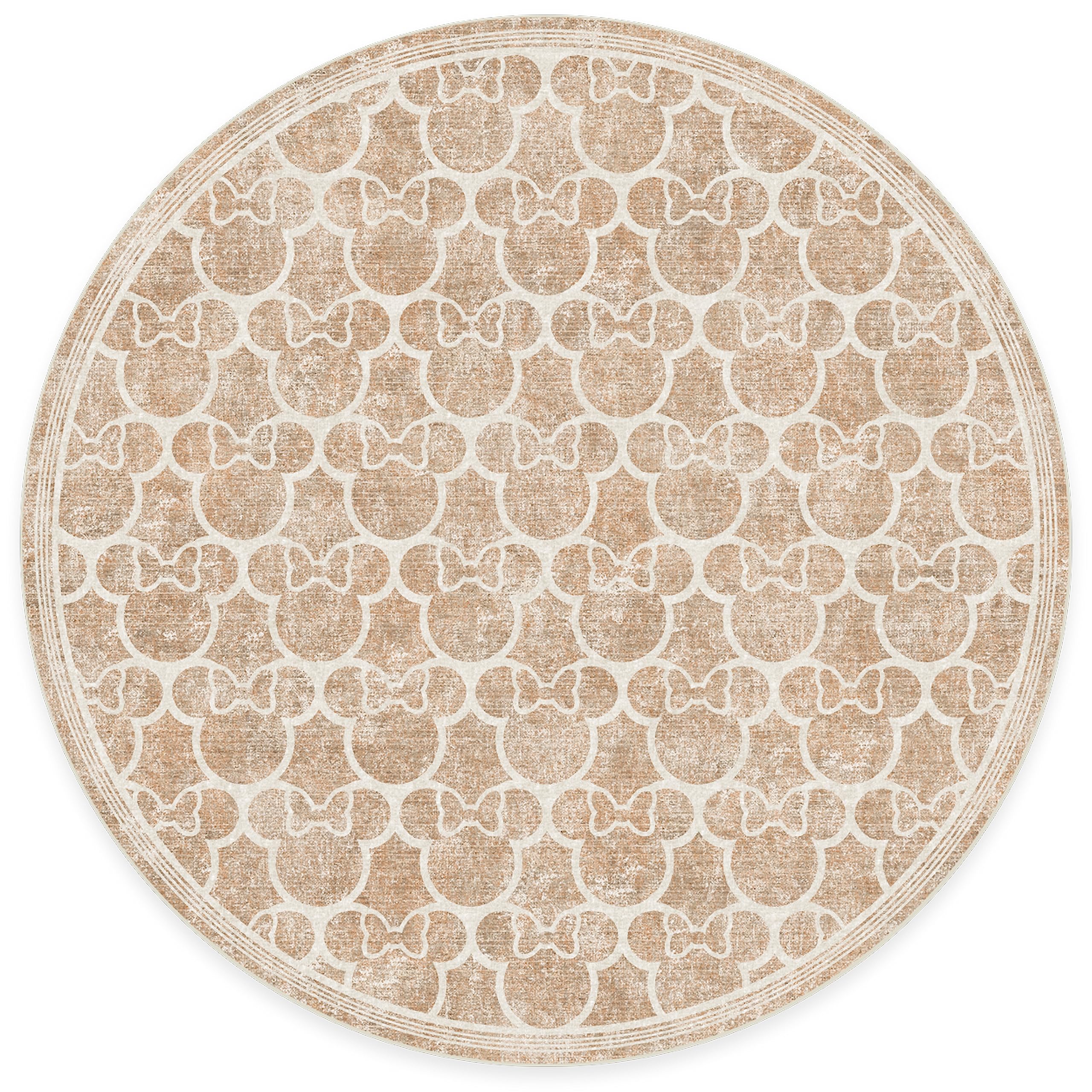 RUGGABLE Disney Classic Minnie Mouse Washable Rug - Perfect Area Rug for Nursery Playroom Kids Room - Pet & Child Friendly - Stain & Water Resistant - Trellis Pink 5&