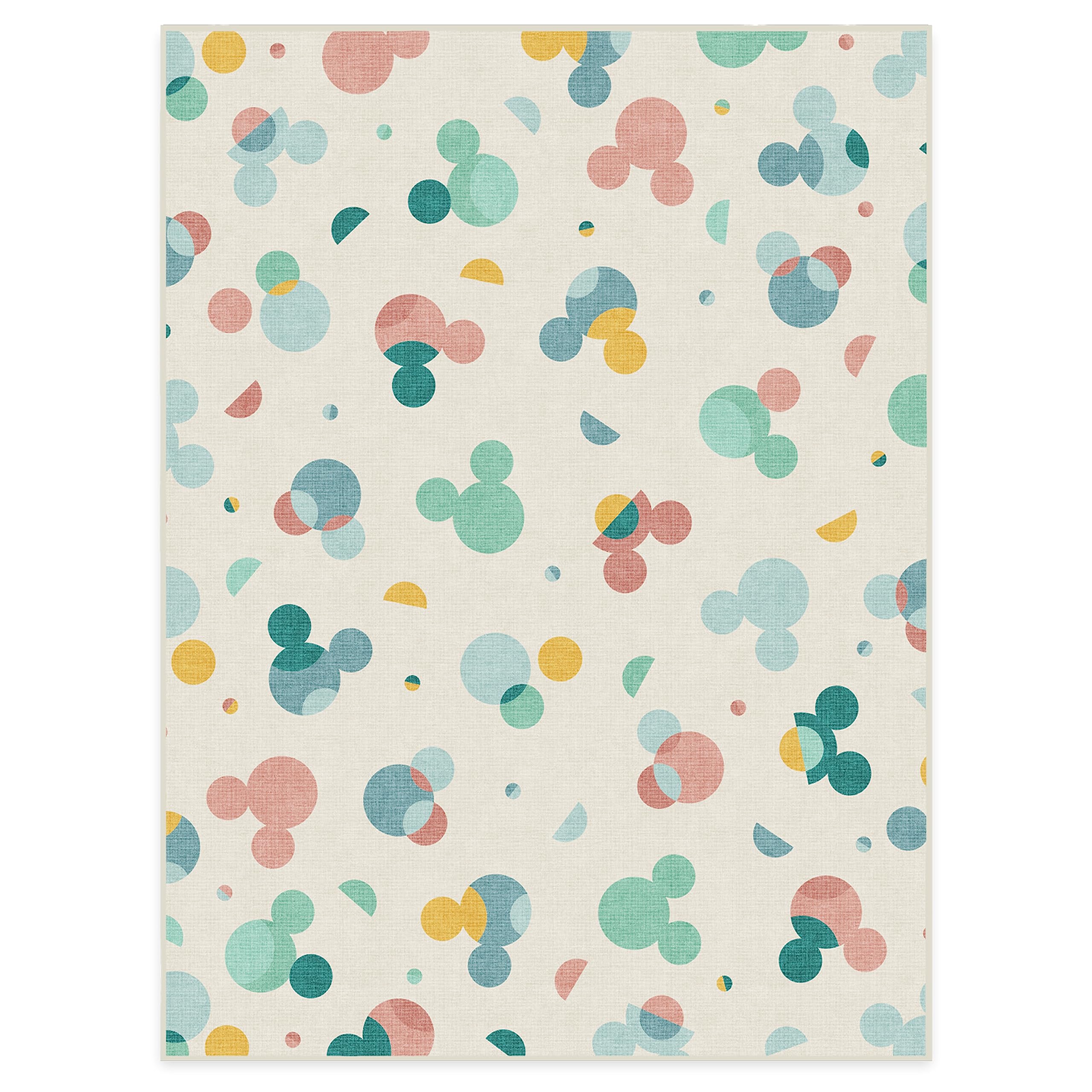 RUGGABLE Disney Classic Minnie Mouse Washable Rug - Perfect Area Rug for Nursery Playroom Kids Room - Pet & Child Friendly - Stain & Water Resistant - Trellis Pink 5&