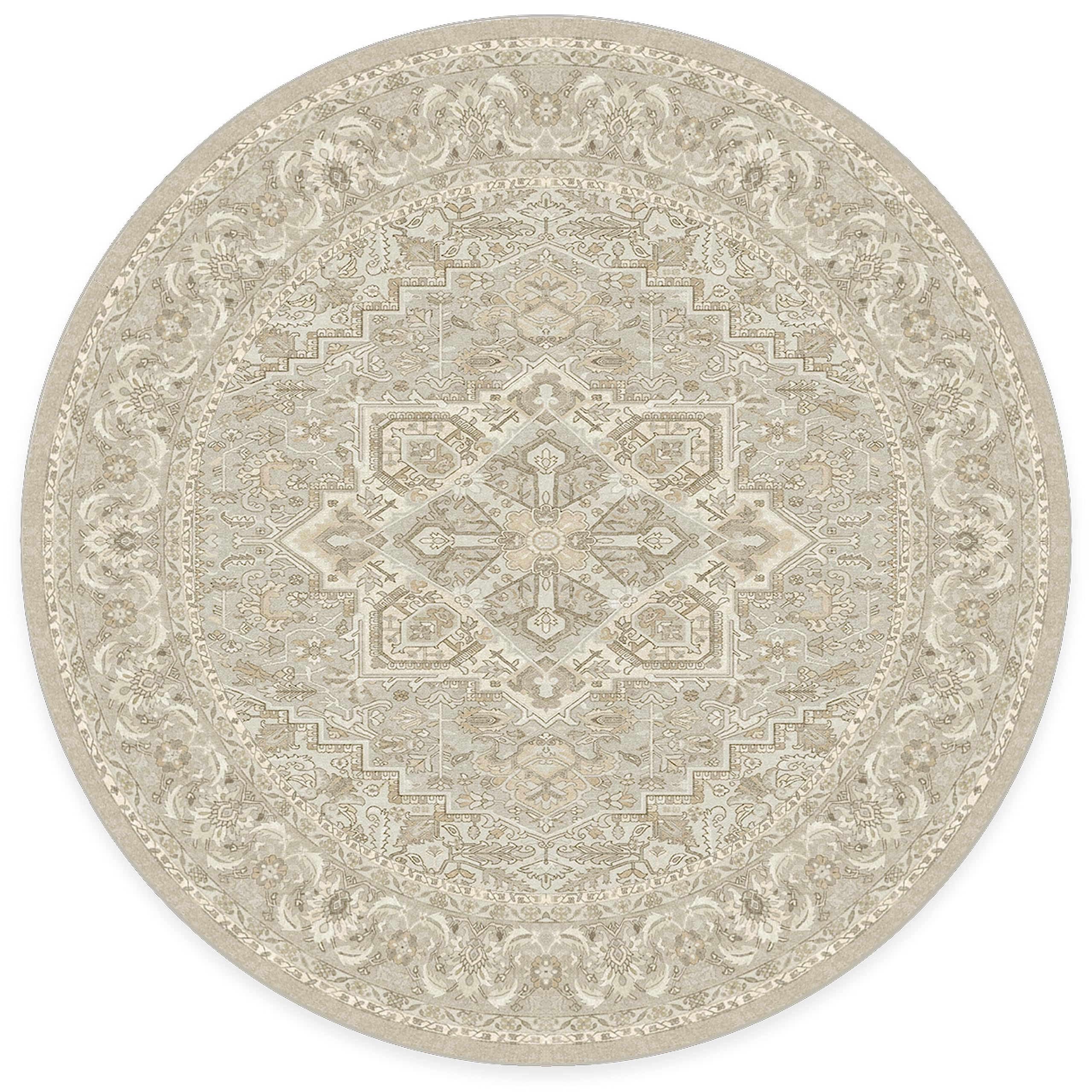 RUGGABLE Hendesi Heriz Washable Rug - Perfect Antique Vintage Area Rug for Living Room Bedroom Kitchen - Pet & Child Friendly - Stain & Water Resistant, Non-Slip - Abalone 2&