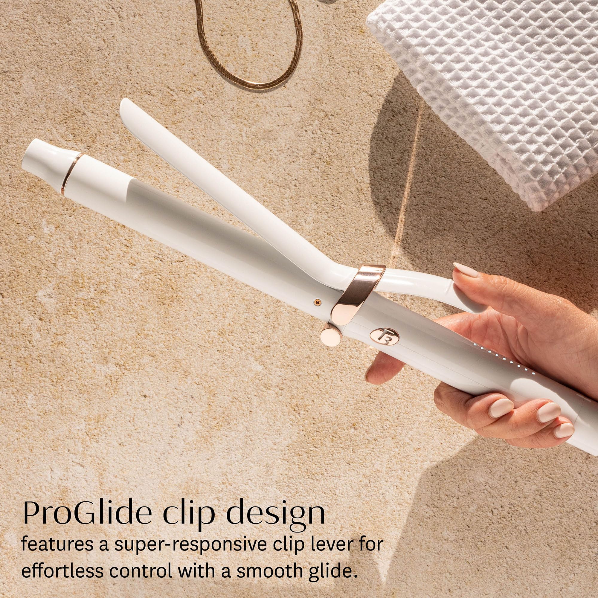 T3 SinglePass Curl X Extra-Long Barrel Curling Iron with 9 Heat Settings and Ceramic Barrel for Fast Styling and Lasting Curl Results on All Hair Types
