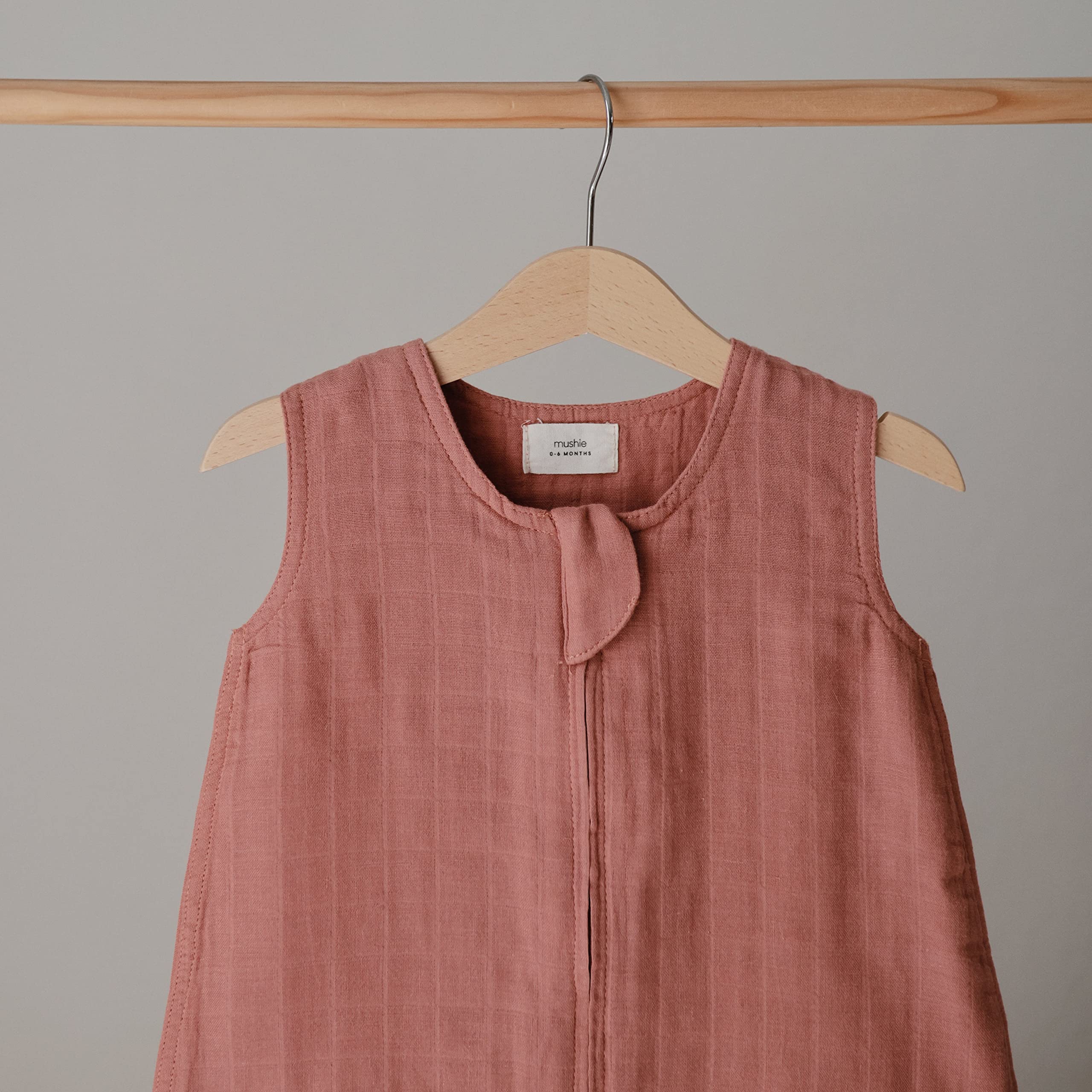 mushie Baby Wearable Blanket | 100% Organic Cotton Muslin | Sleeping Bag for Infants (Natural)