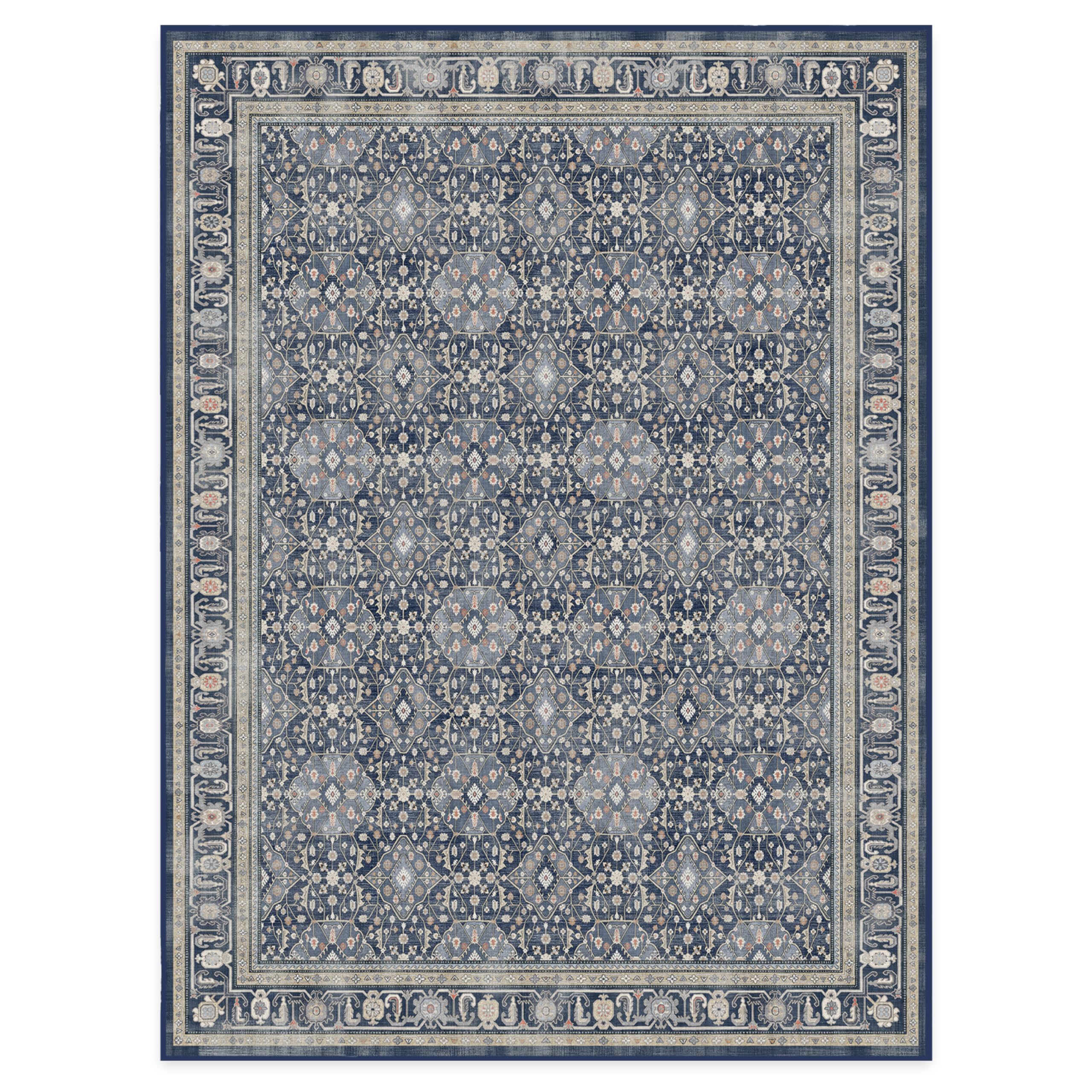 RUGGABLE – Alessia Dark Wood – Machine Washable Area Rug – Pet & Child Friendly – Stain & Water Resistant – Non-Slip – 5&