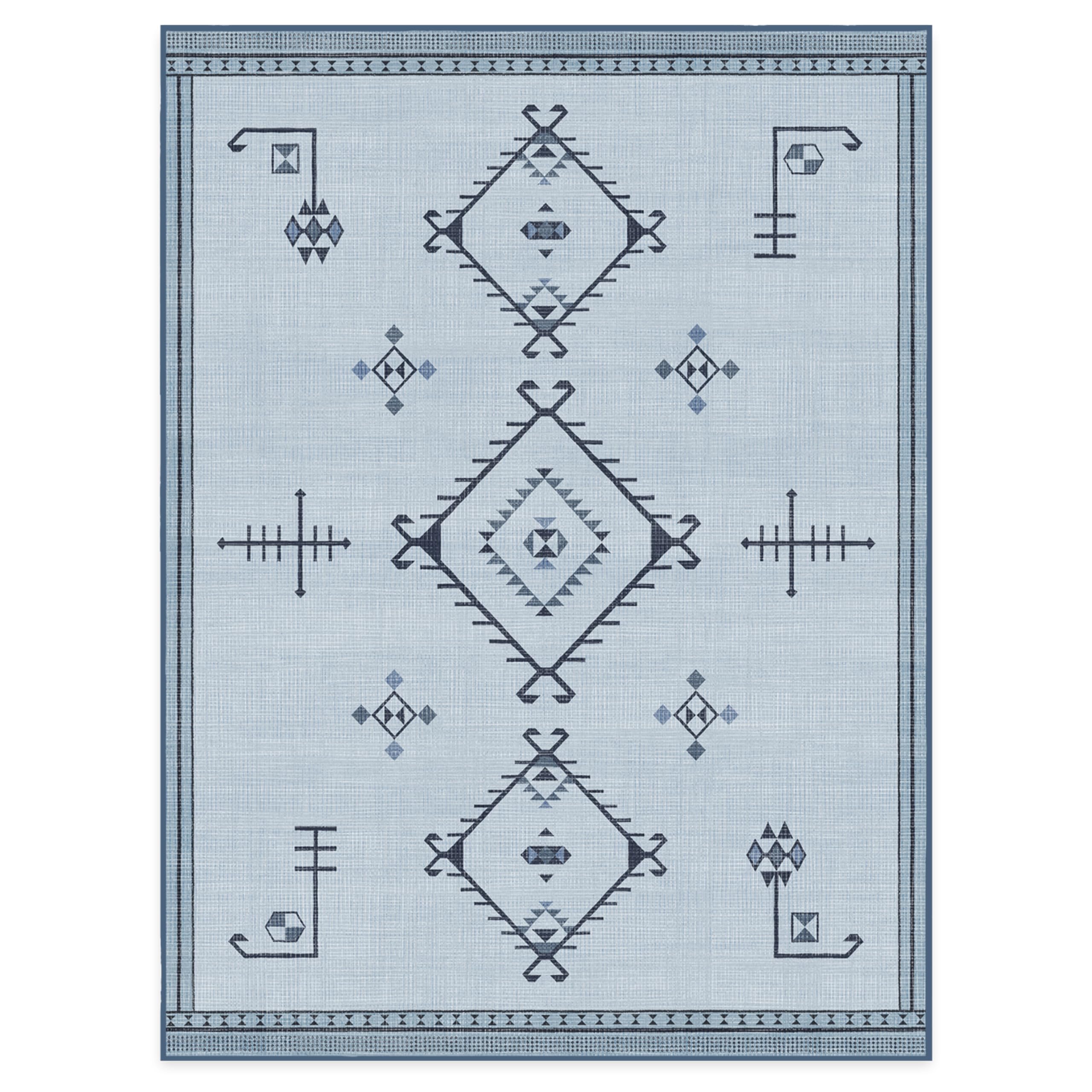 RUGGABLE Damali Runner Rug - Perfect Boho Washable Rug for Entryway Hallway Kitchen - Pet & Child Friendly - Non-Toxic - Stain & Water Resistant - Black & White 2.5&