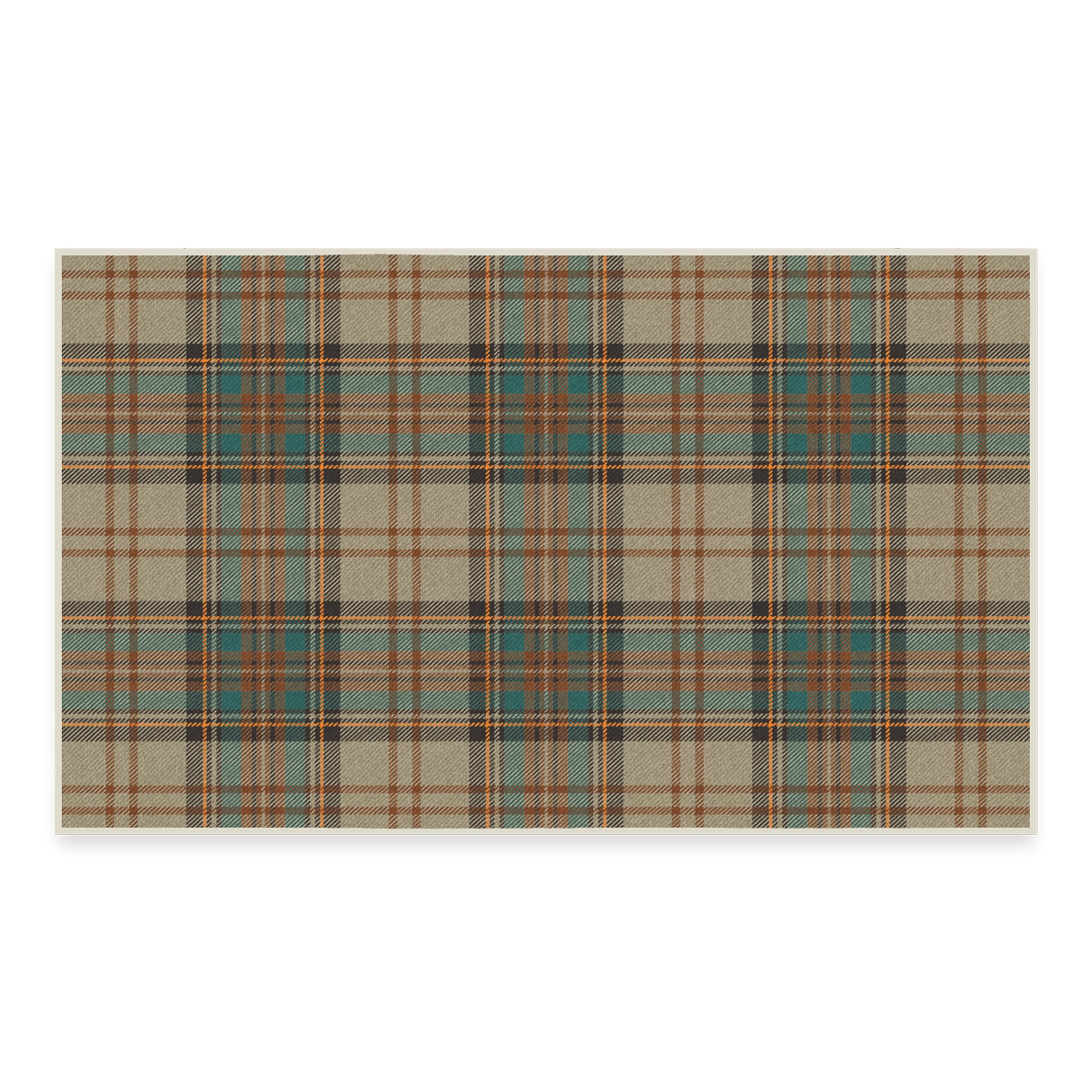 RUGGABLE Winter Plaid Washable Rug - Perfect Holiday Area Rug for Living Room Bedroom Kitchen - Pet & Child Friendly - Stain & Water Resistant - Dress Stewart Tartan Plaid 3&