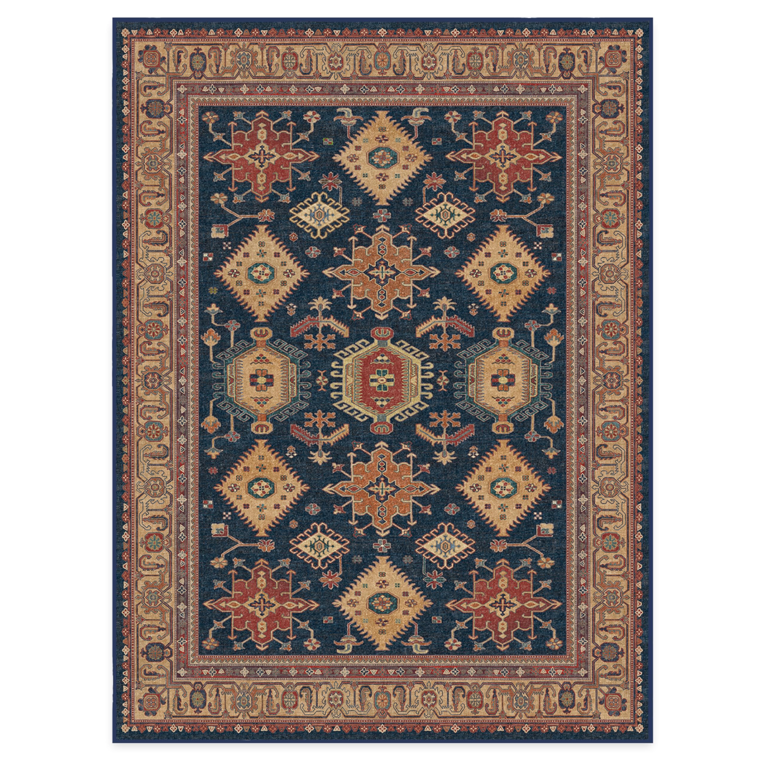 RUGGABLE – Cambria Ruby – Machine Washable Runner Rug – Pet & Child Friendly – Stain & Water Resistant – Non-Slip – 2.5&
