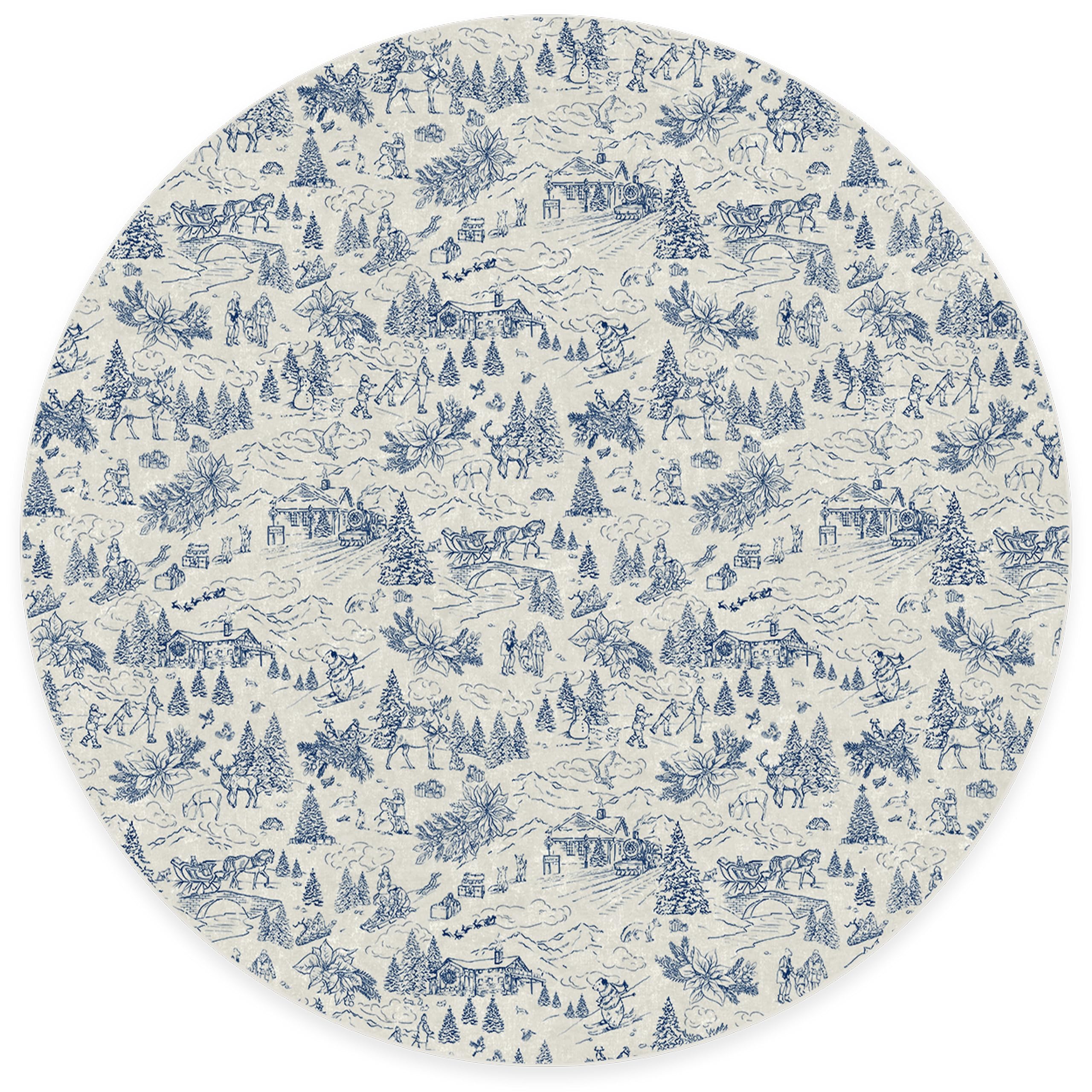 RUGGABLE Winter Plaid Washable Rug - Perfect Holiday Area Rug for Living Room Bedroom Kitchen - Pet & Child Friendly - Stain & Water Resistant - Dress Stewart Tartan Plaid 3&