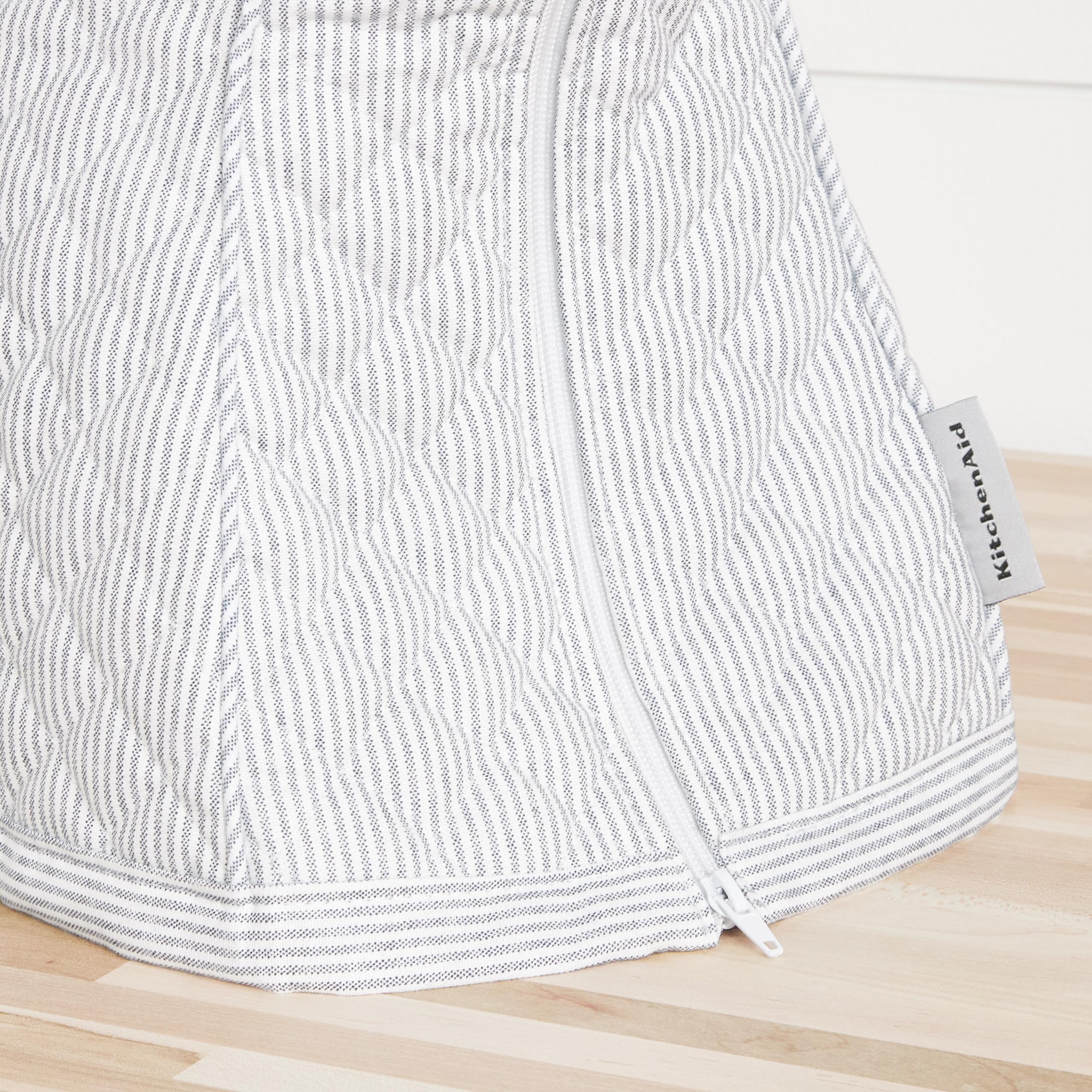 KITCHENAID Fitted Tilt-Head Solid Stand Mixer Cover with Storage Pocket, Quilted 100% Cotton, Milkshake, 14.4"x18"x10"