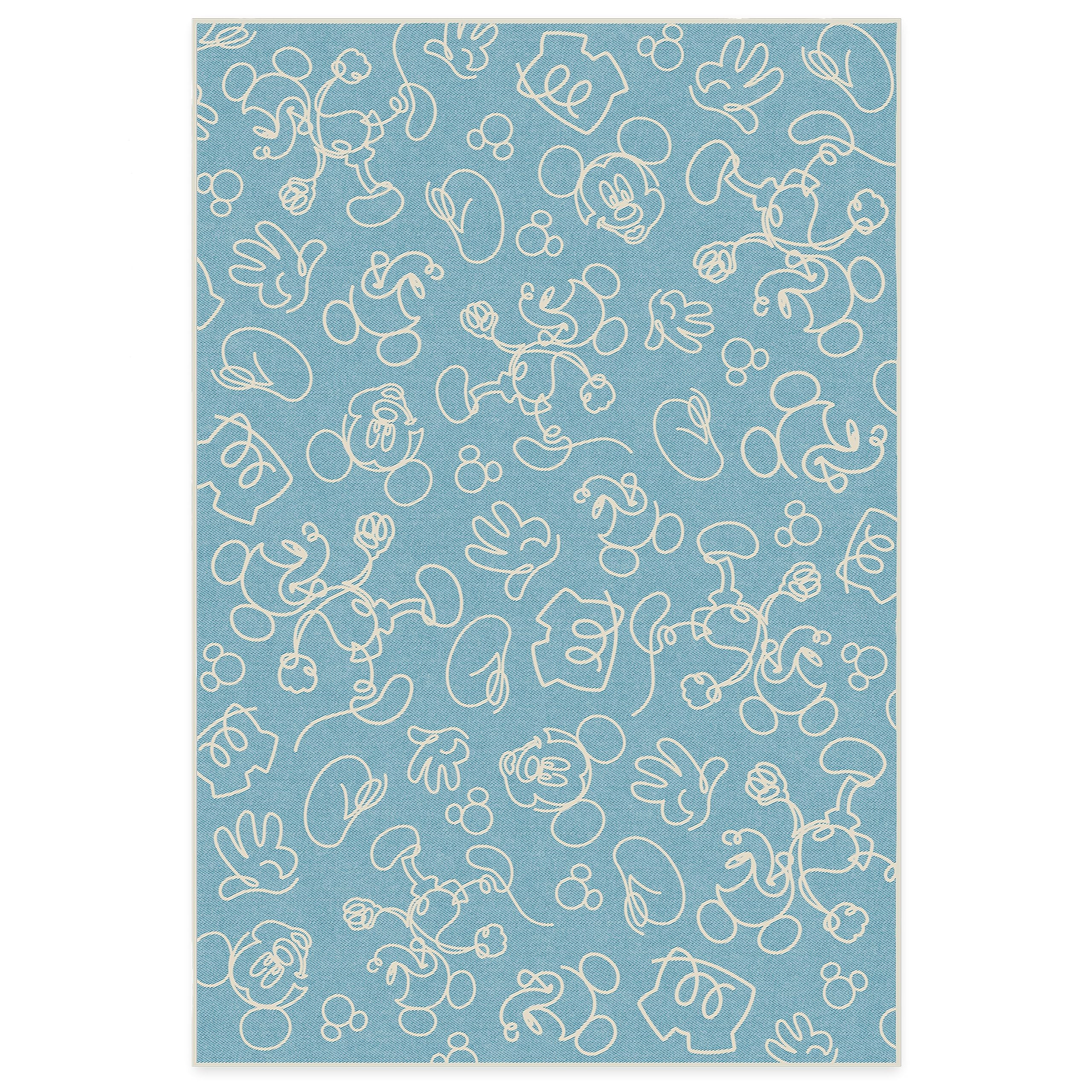 RUGGABLE Disney Classic Minnie Mouse Washable Rug - Perfect Area Rug for Nursery Playroom Kids Room - Pet & Child Friendly - Stain & Water Resistant - Trellis Pink 5&