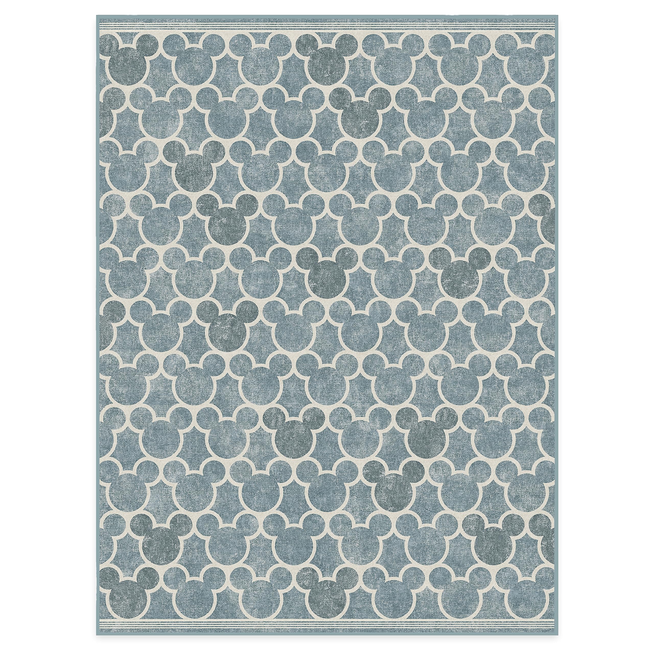 RUGGABLE Disney Classic Minnie Mouse Washable Rug - Perfect Area Rug for Nursery Playroom Kids Room - Pet & Child Friendly - Stain & Water Resistant - Trellis Pink 5&