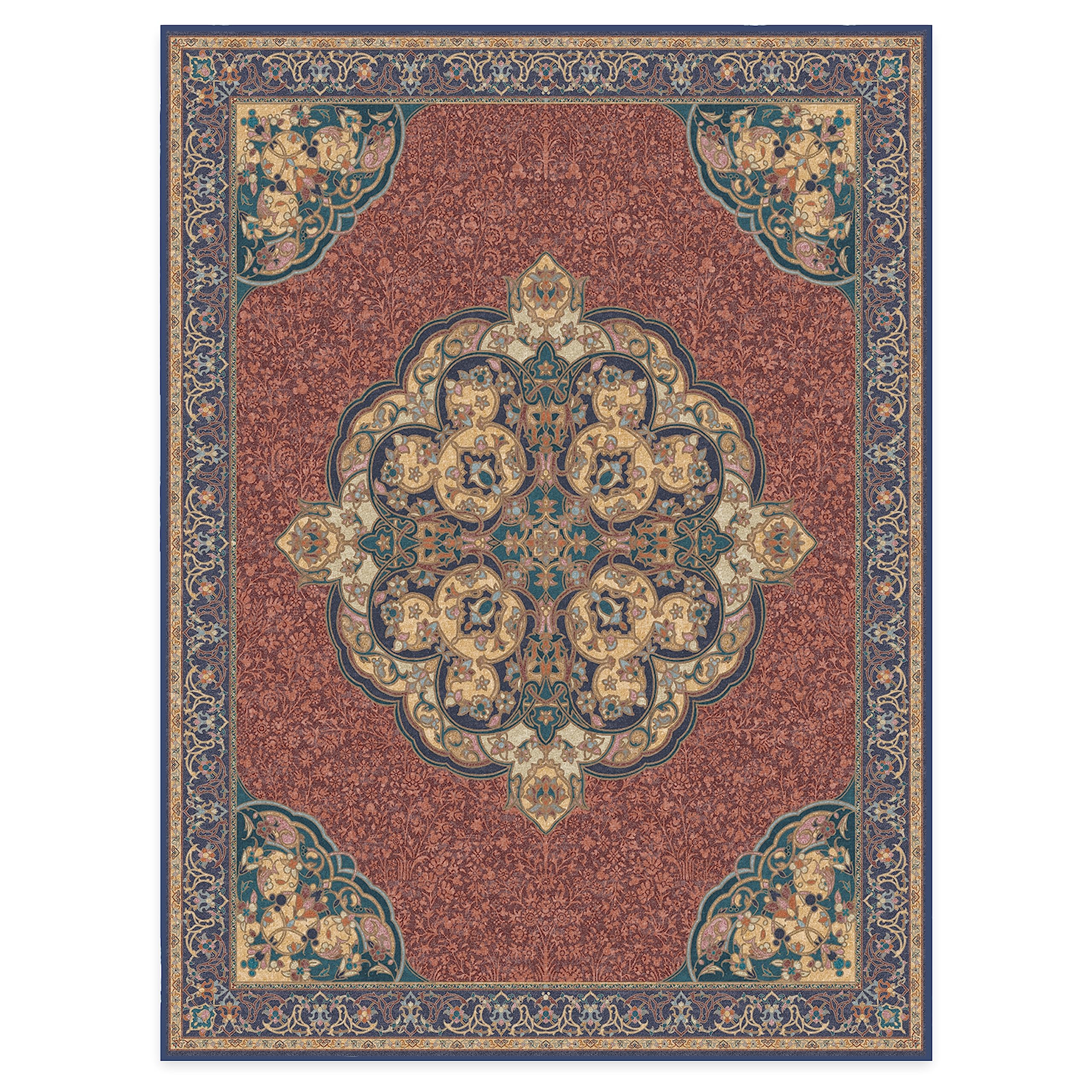RUGGABLE Disney Traditional Mickey Mouse Washable Rug - Perfect Area Rug for Nursery Playroom Kids Room - Pet & Child Friendly - Stain & Water Resistant - Damask Grey 3&