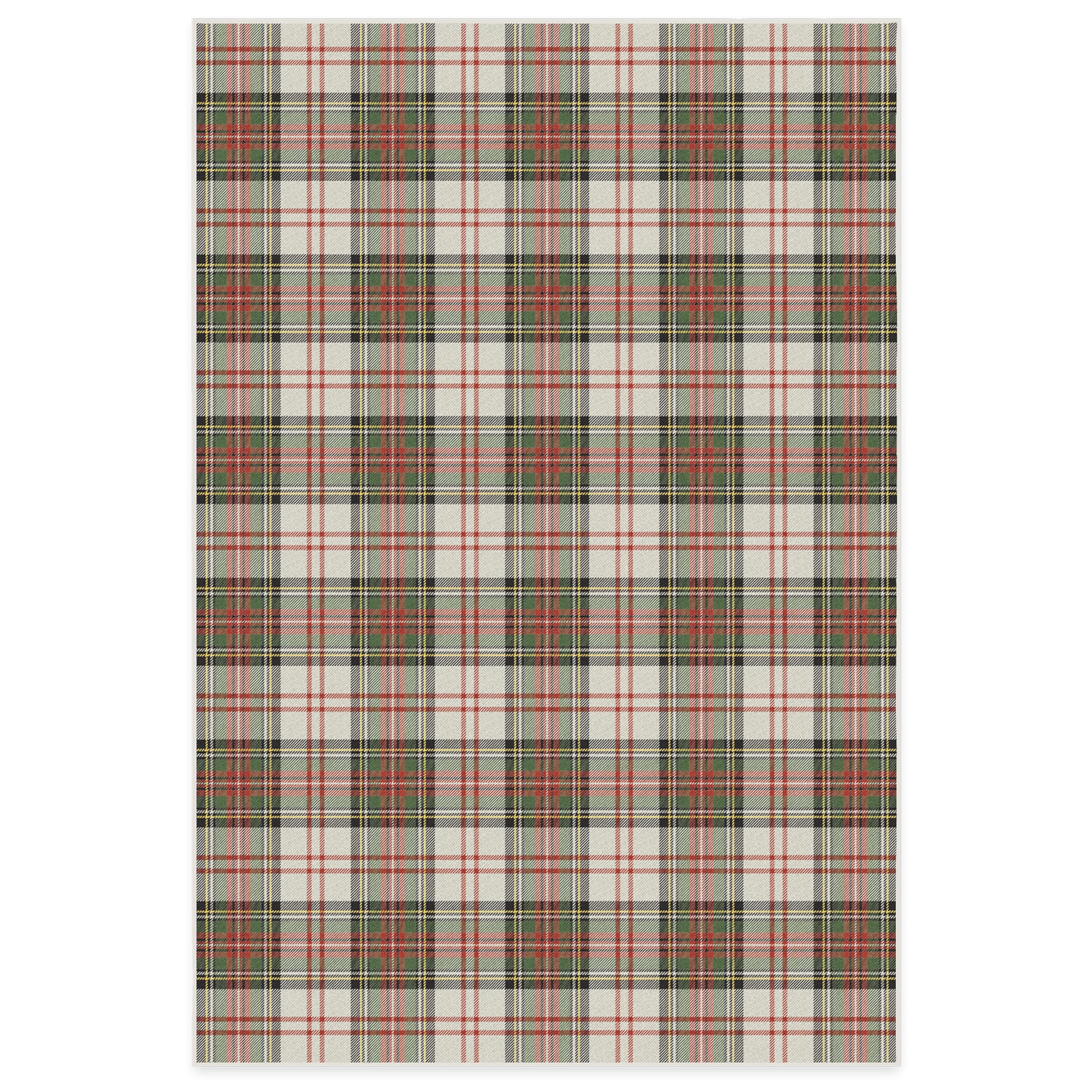 RUGGABLE Winter Plaid Washable Rug - Perfect Holiday Area Rug for Living Room Bedroom Kitchen - Pet & Child Friendly - Stain & Water Resistant - Dress Stewart Tartan Plaid 3&