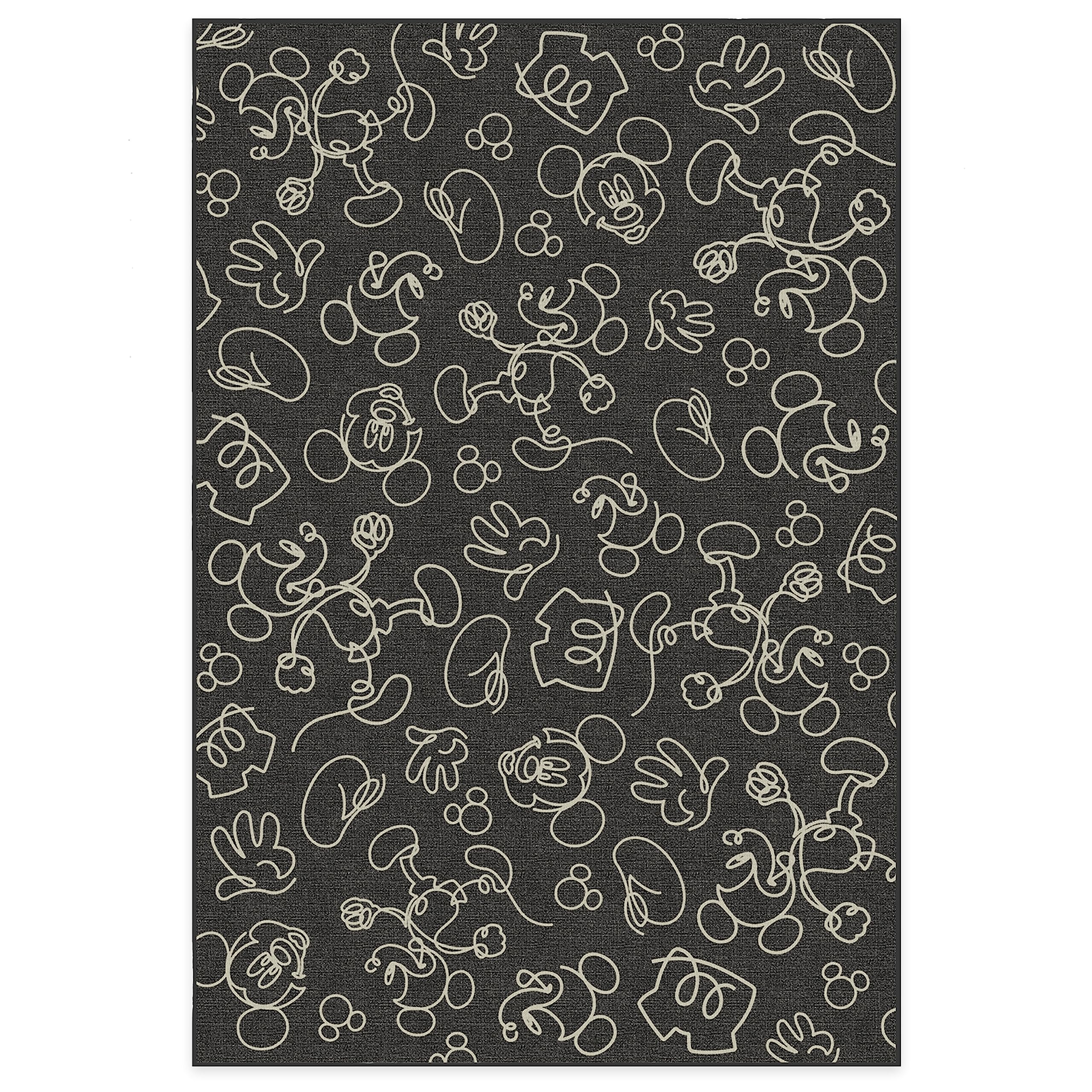RUGGABLE Disney Classic Minnie Mouse Washable Rug - Perfect Area Rug for Nursery Playroom Kids Room - Pet & Child Friendly - Stain & Water Resistant - Trellis Pink 5&