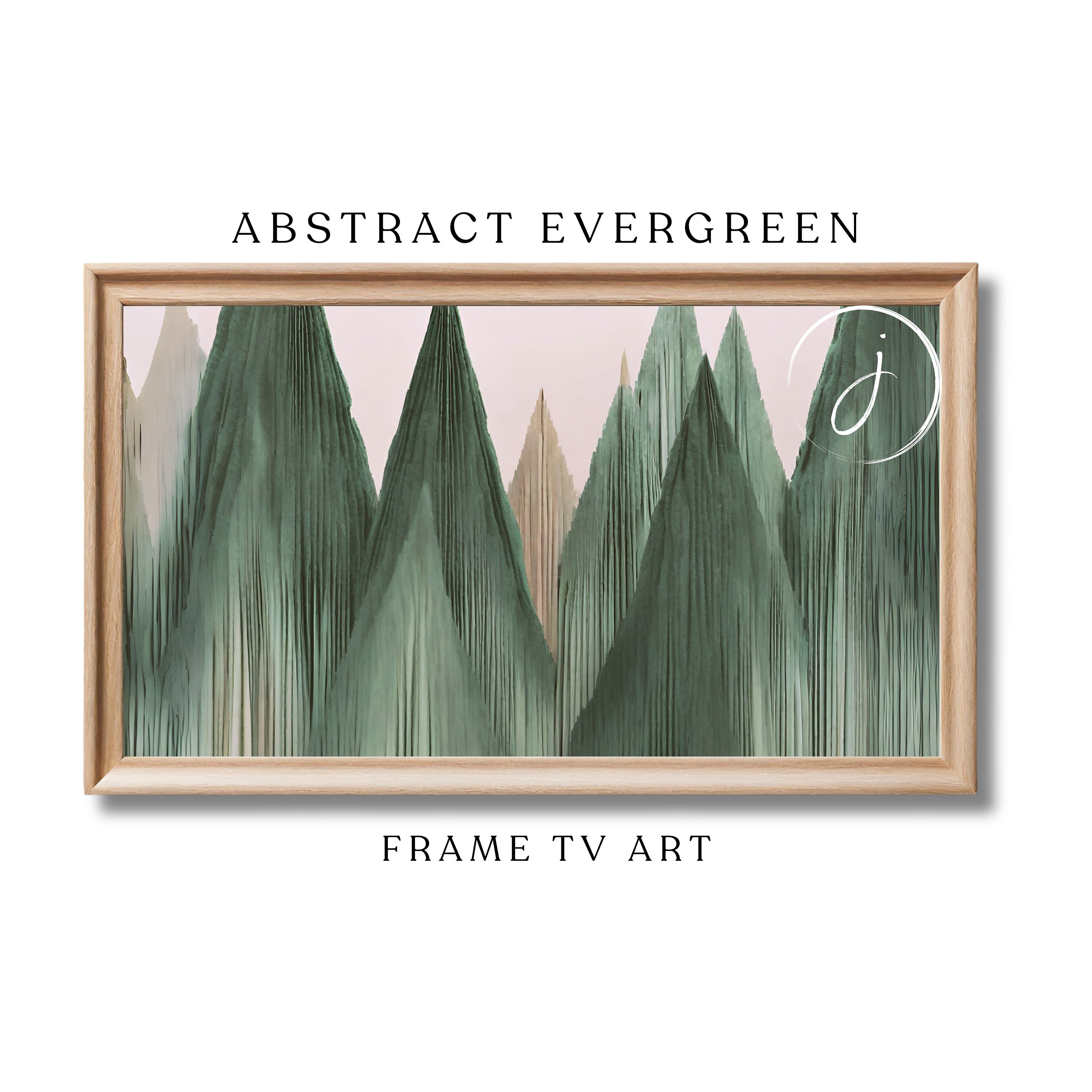 Abstract Winter Art for Samsung Frame TV Art | Abstract 3D Painting | Holiday Digital Art | Winter Decor | Nordic Mountains | Joya Designs