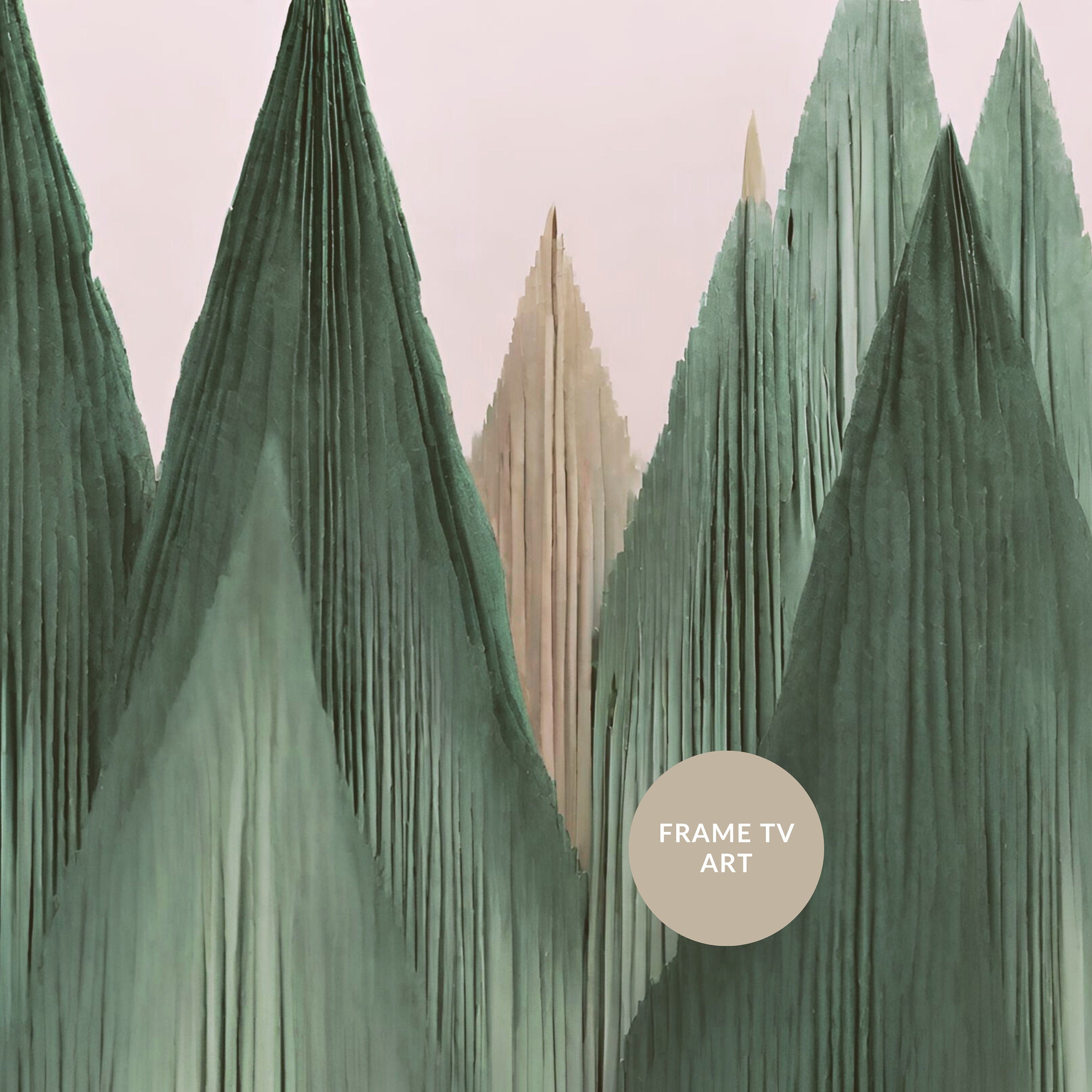 Abstract Winter Art for Samsung Frame TV Art | Abstract 3D Painting | Holiday Digital Art | Winter Decor | Nordic Mountains | Joya Designs